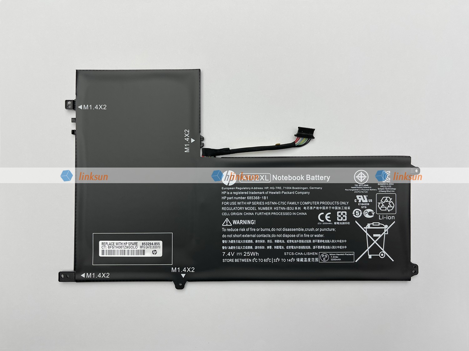 AT02XL laptop battery front