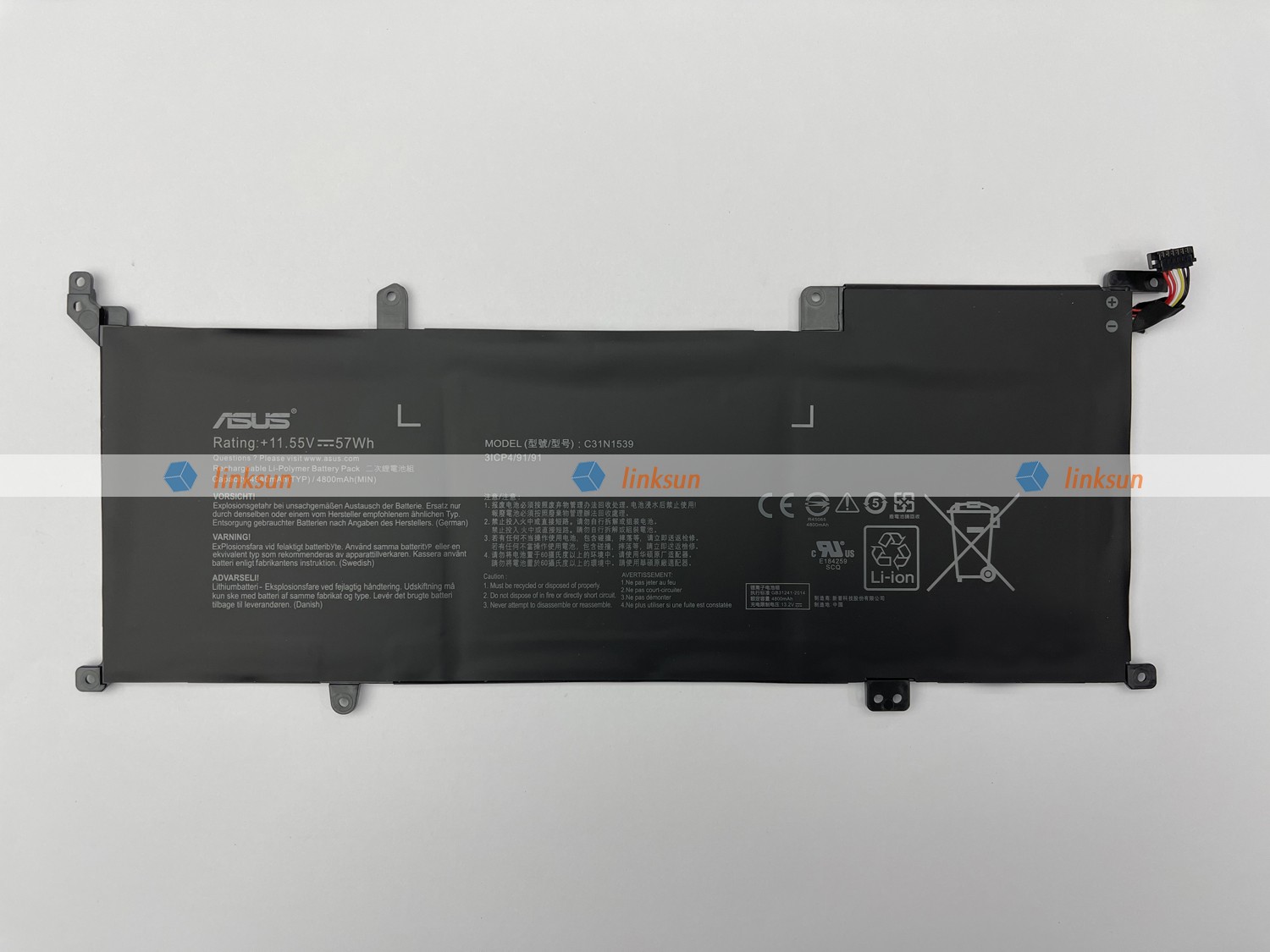 C31N1539 battery front