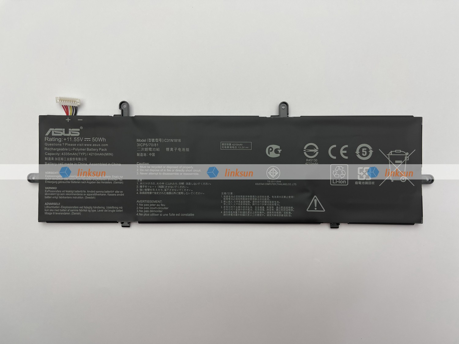 C31N1816 battery front