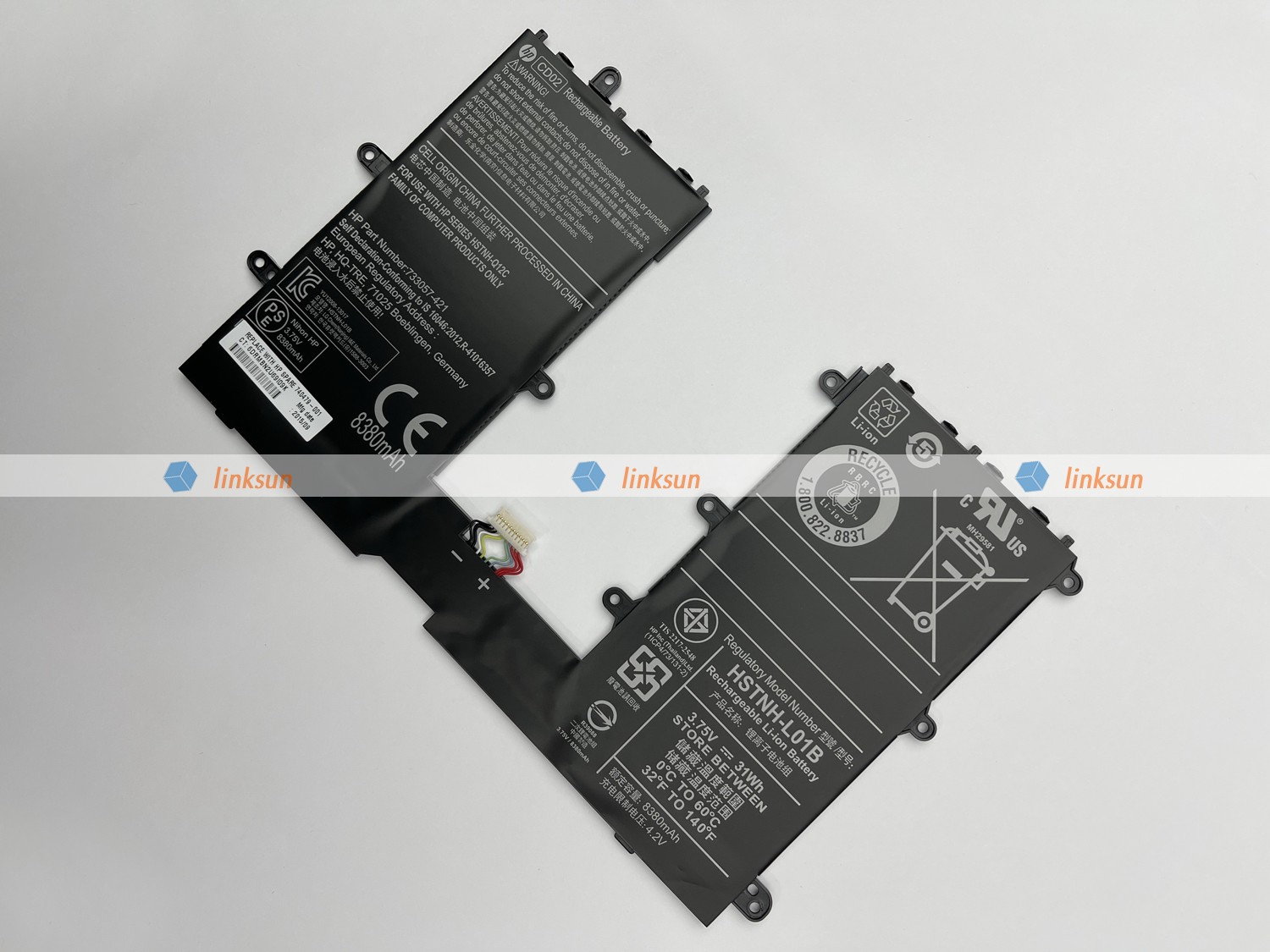 HP CD02 battery inclined