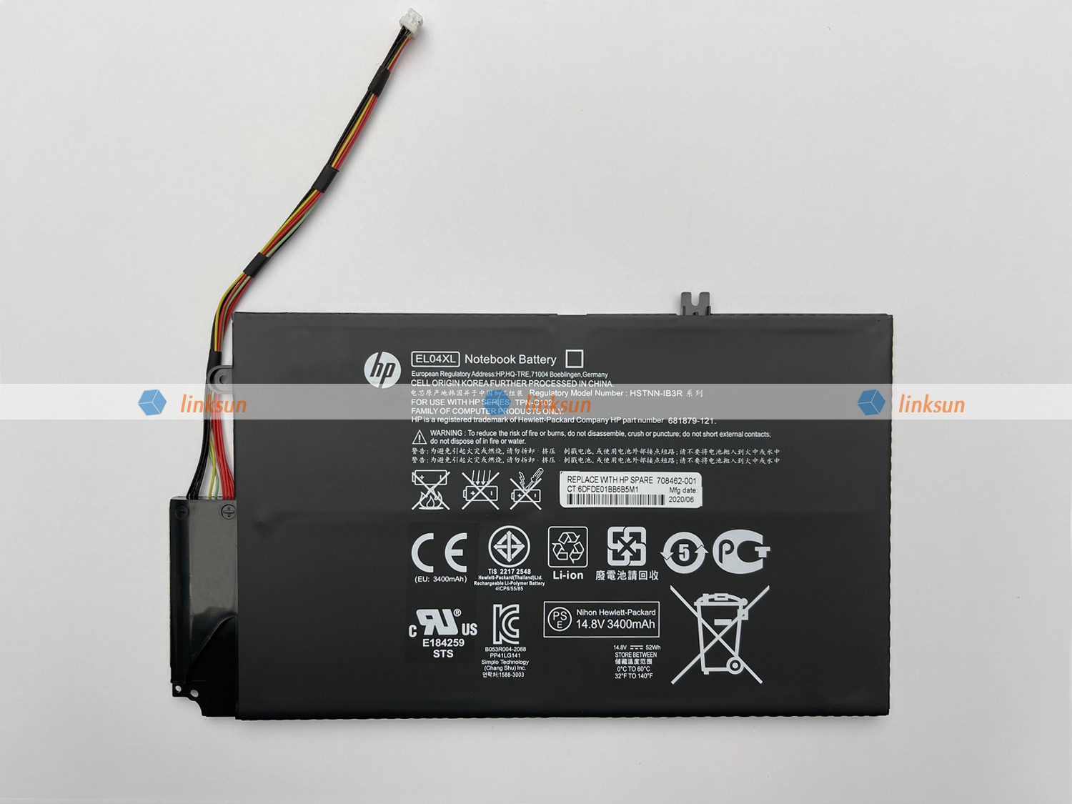 EL04XL laptop battery front