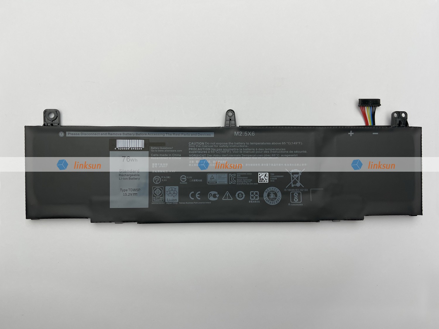 Dell TDW5P battery front