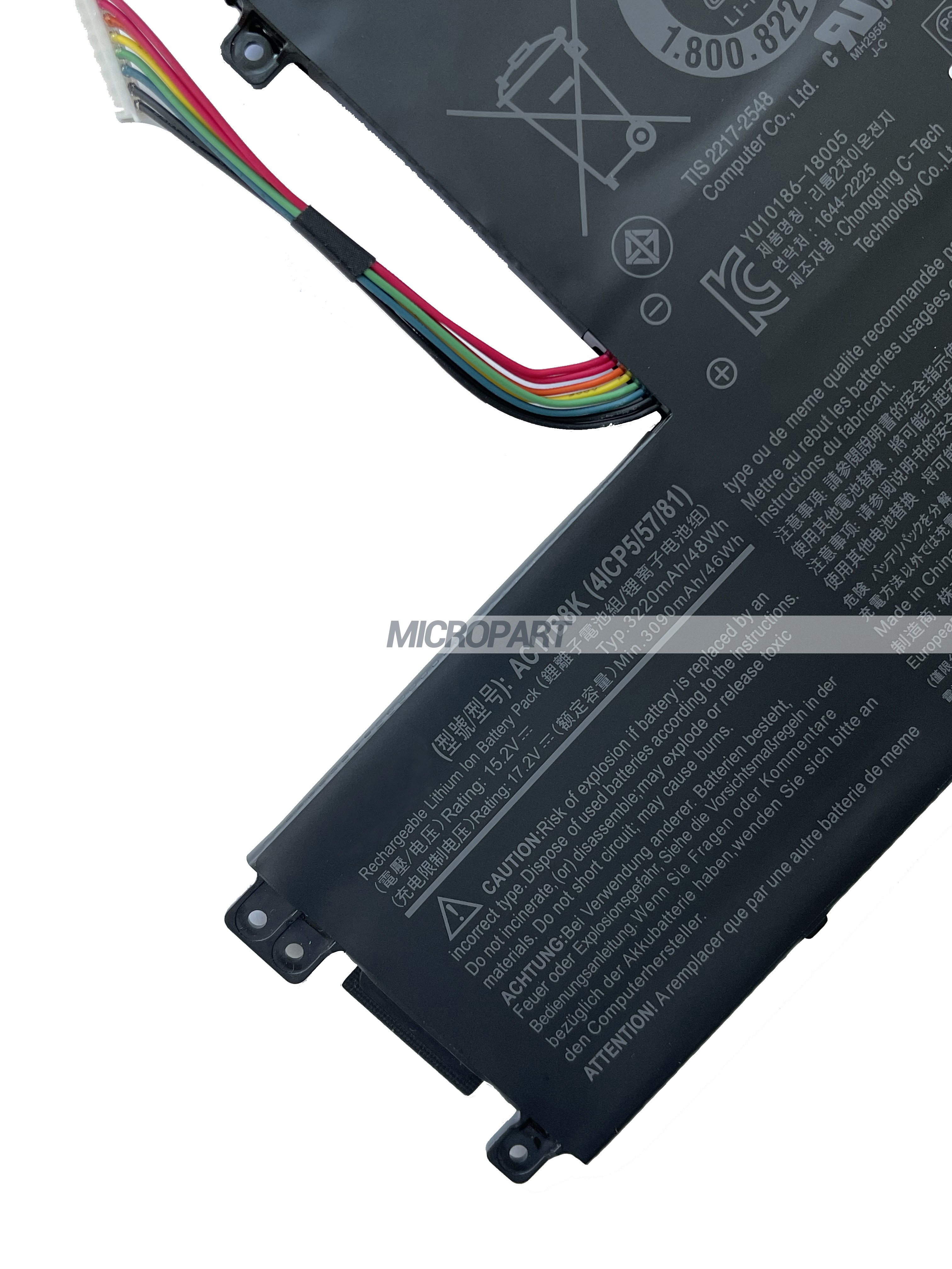 Li-ion AC17B8K Laptop Battery Replacement for Swift 3 SF315-52 Swift 3 SF315-52G