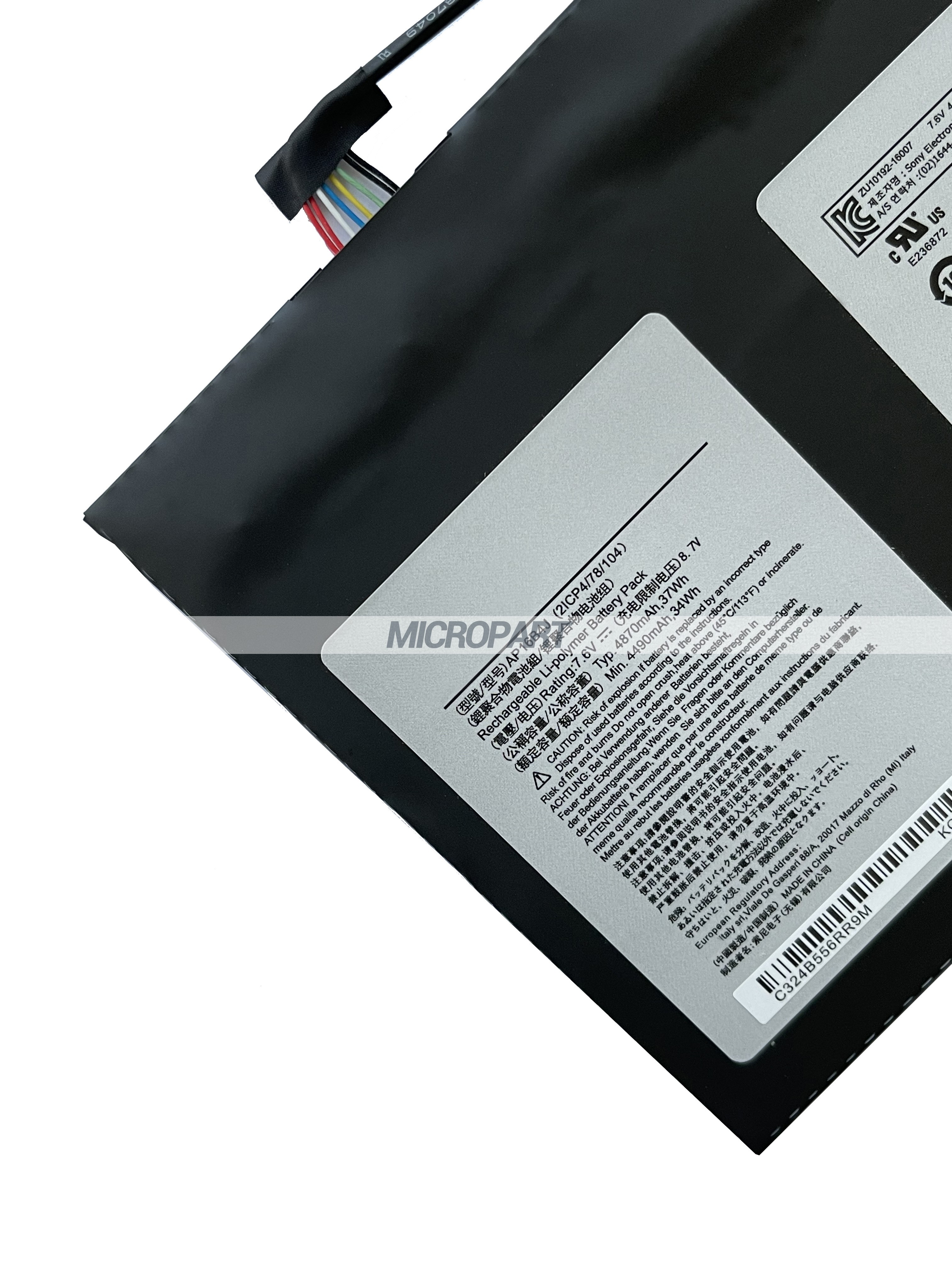 Li-ion AP16B4J Laptop Battery Replacement for Switch 5 SW512-52P Switch Alpha 12 SA5-271P