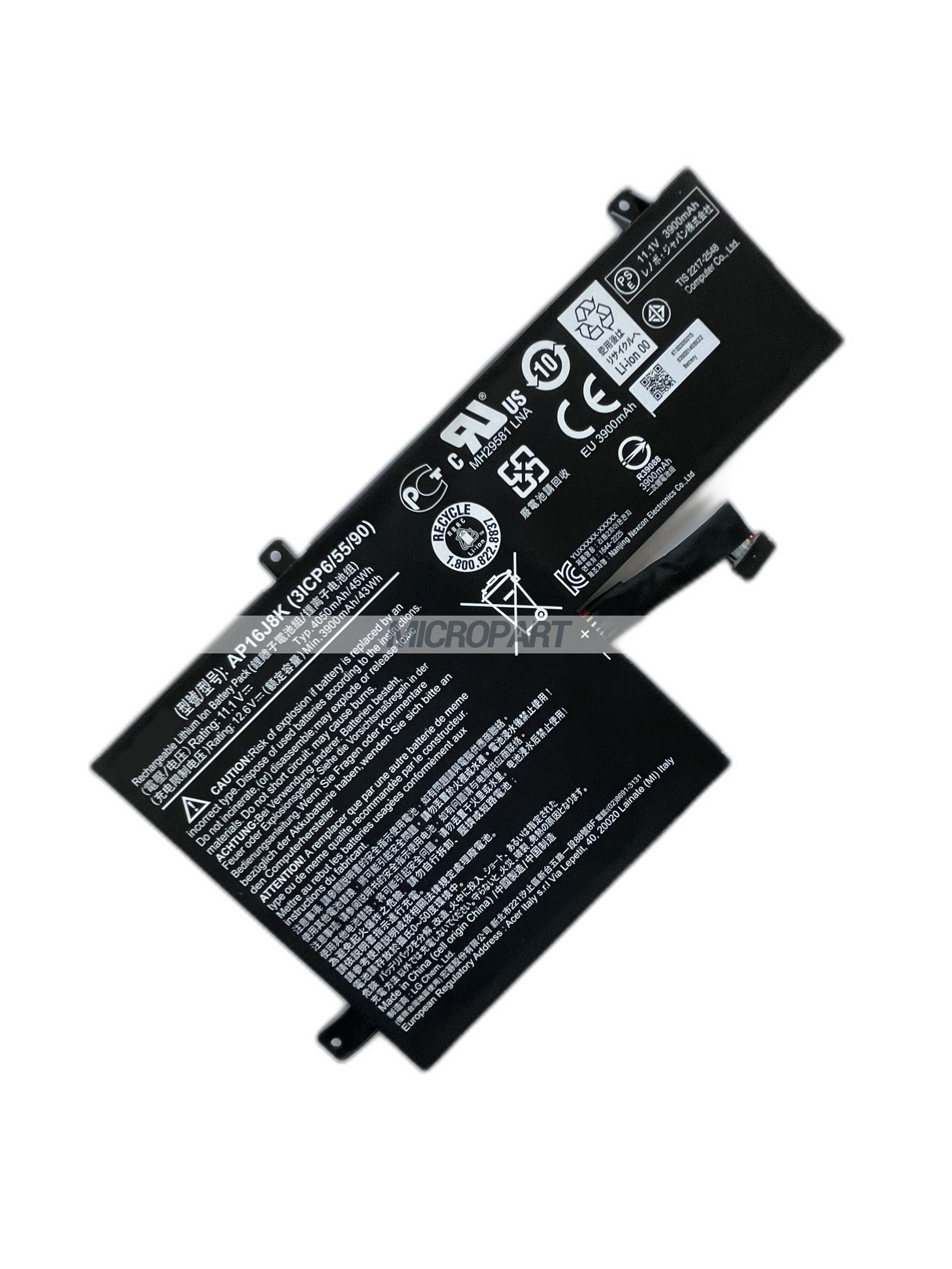 Li-ion AP16J8K Laptop Battery Replacement for ChromeBook 11 N7 C731 ChromeBook 11 N7 C731T