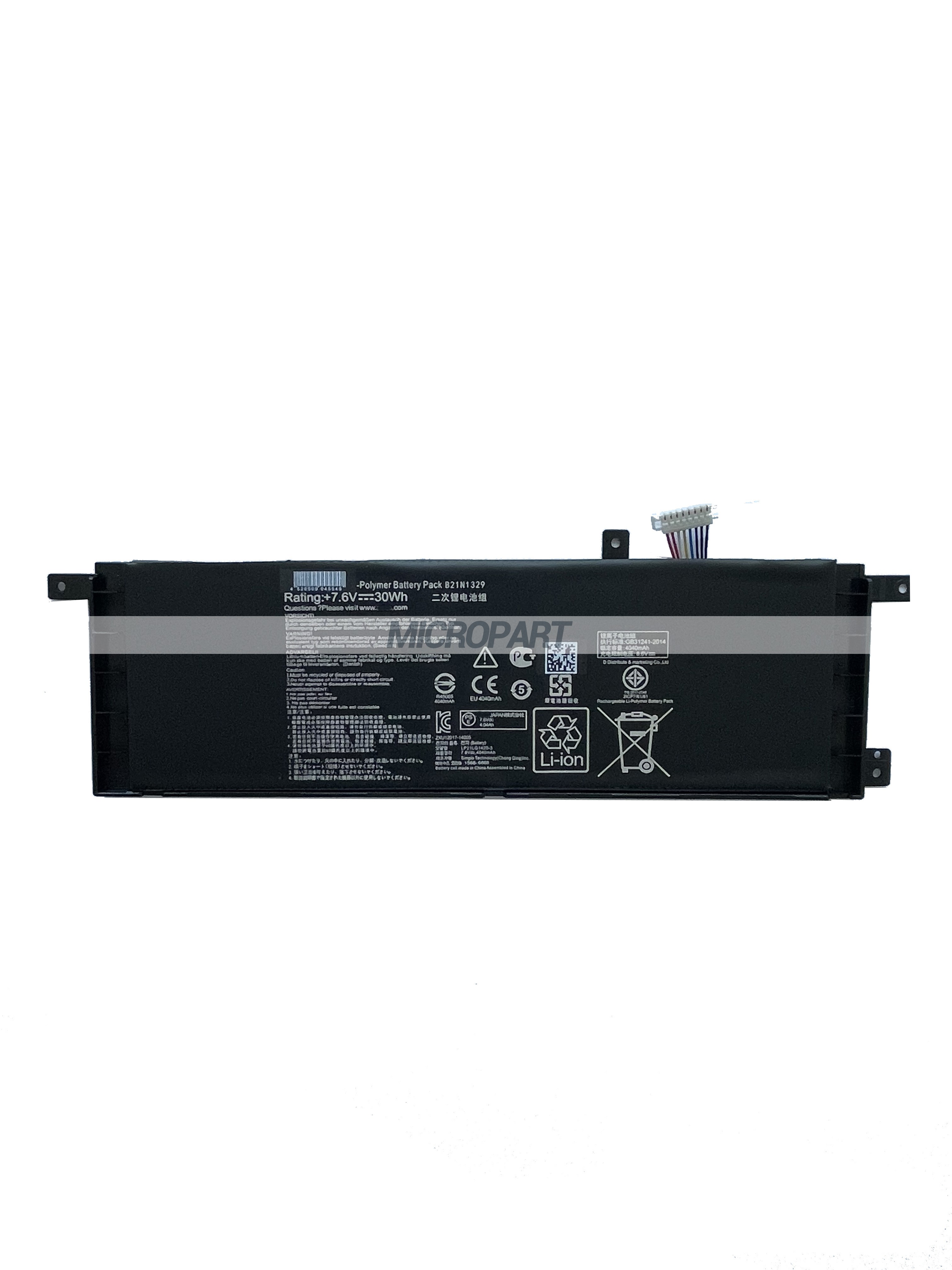 Li-Polymer B21N1329 Battery Replacement for F453MA P553MA X403MA X453MA X502CA Laptops