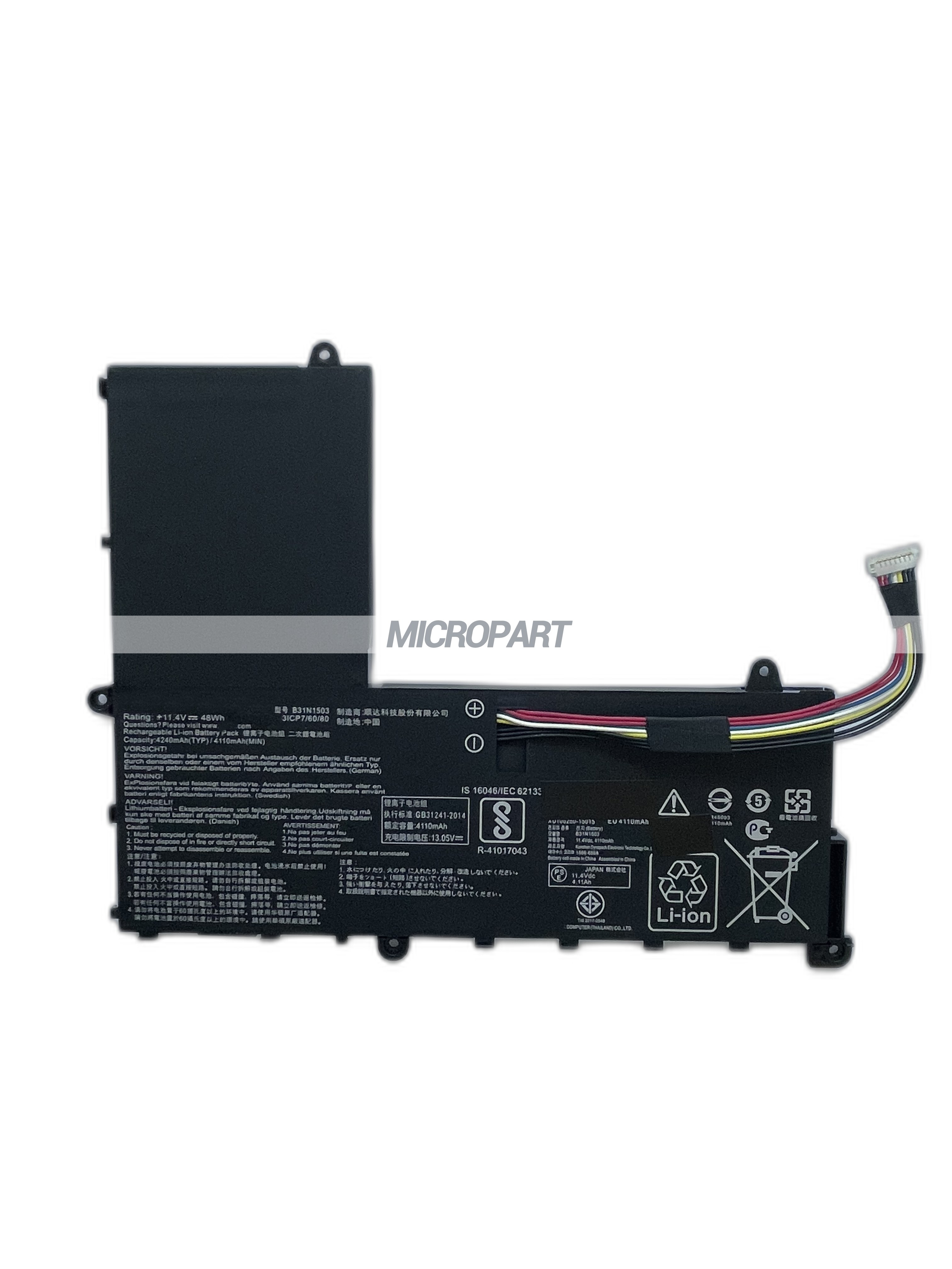 Li-ion B31N1503 Battery Replacement for EeeBook E202SA Laptops