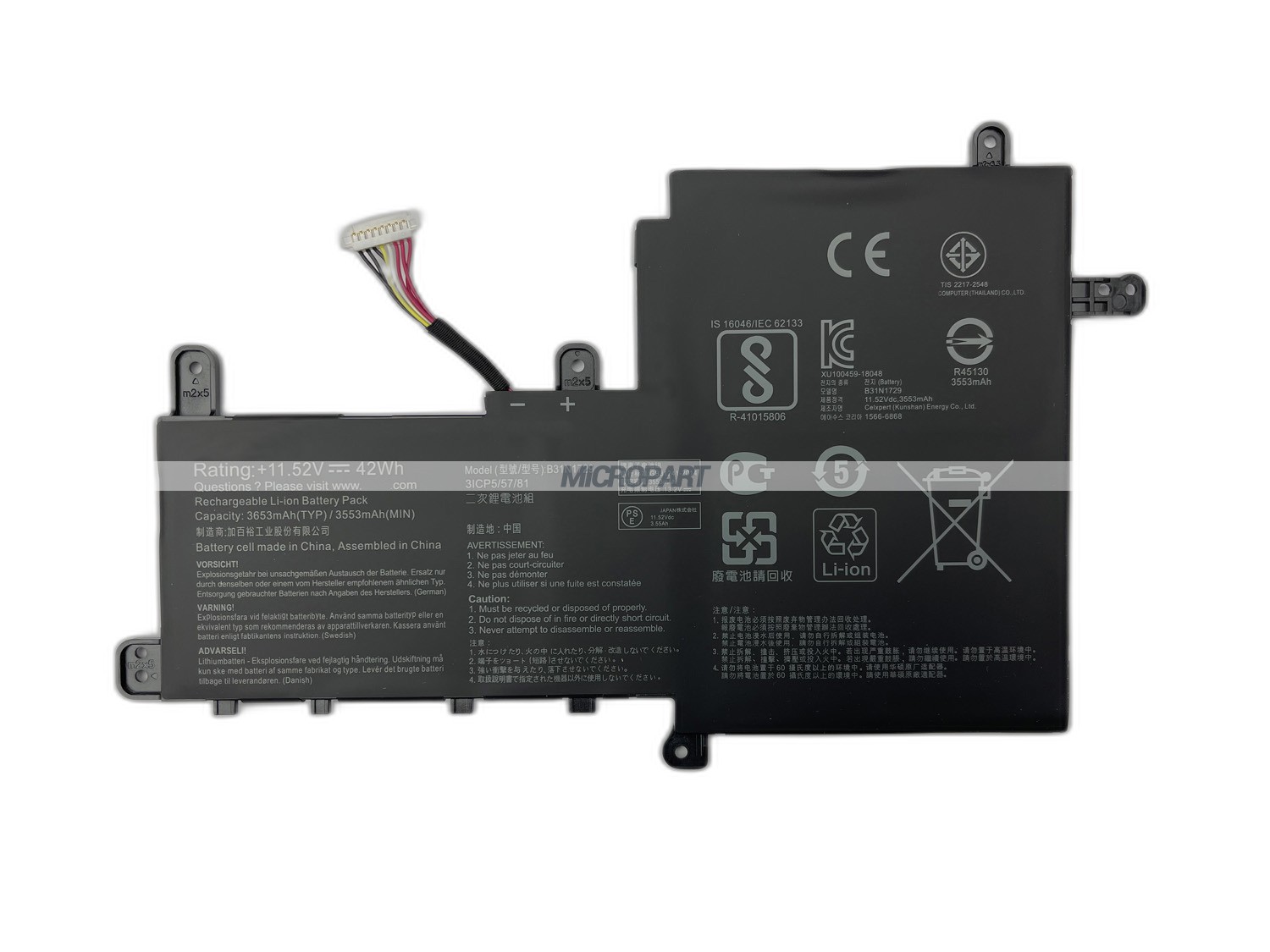 Li-ion B31N1729 Battery Replacement for VivoBook S15 S530UA VivoBook S15 S530UN Laptops