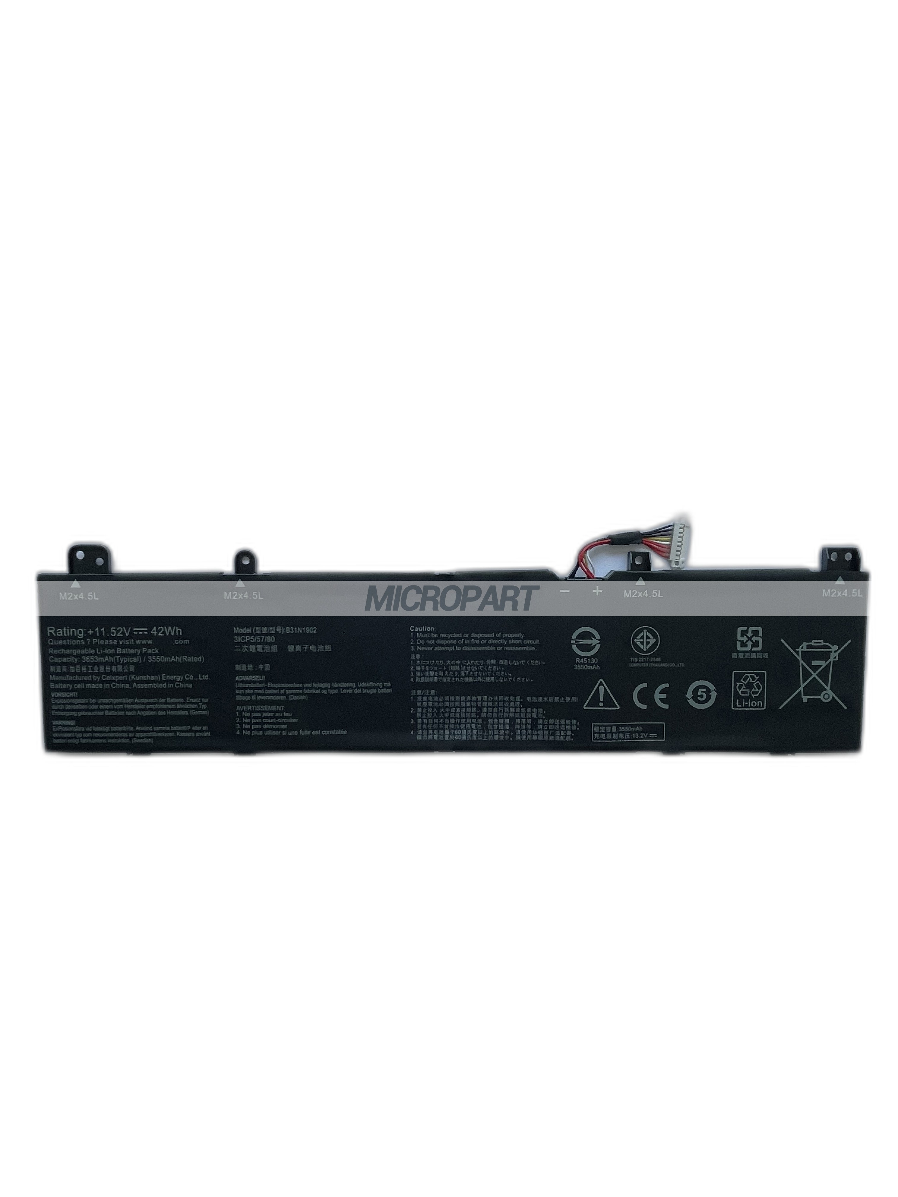 Li-ion B31N1902 Battery Replacement for  Laptops