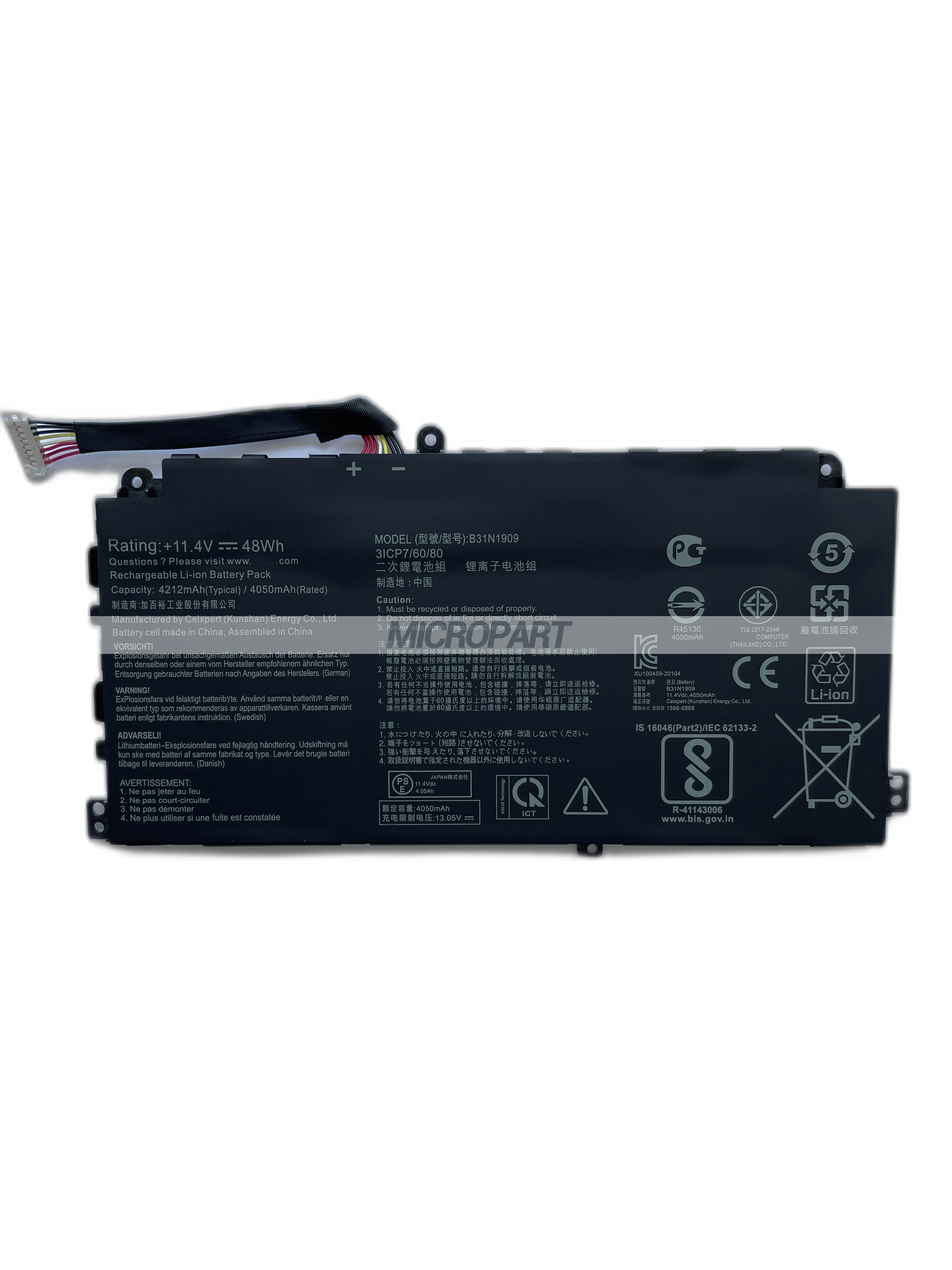 Li-ion B31N1909 Battery Replacement for ExpertBook P2 P2451FA P2451FB Laptops