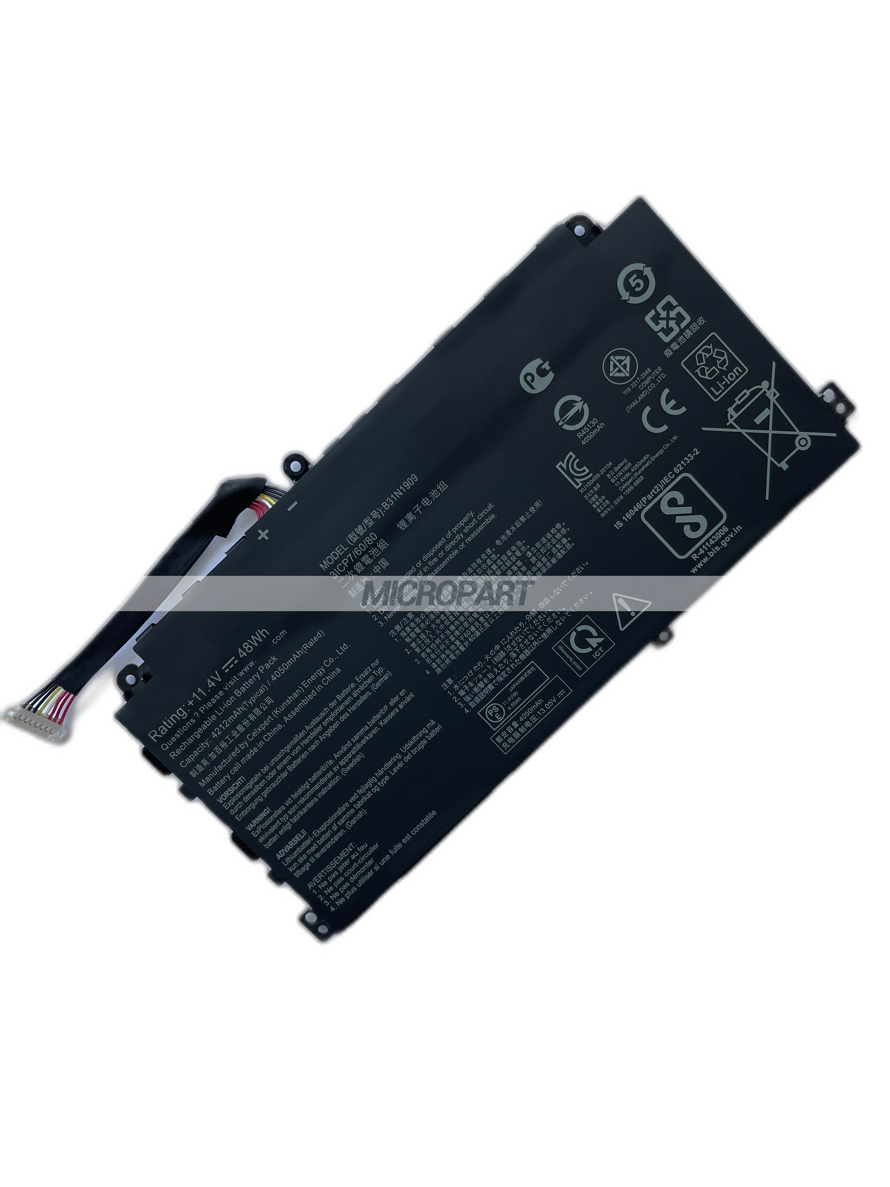 Li-ion B31N1909 Battery Replacement for ExpertBook P2 P2451FA P2451FB Laptops