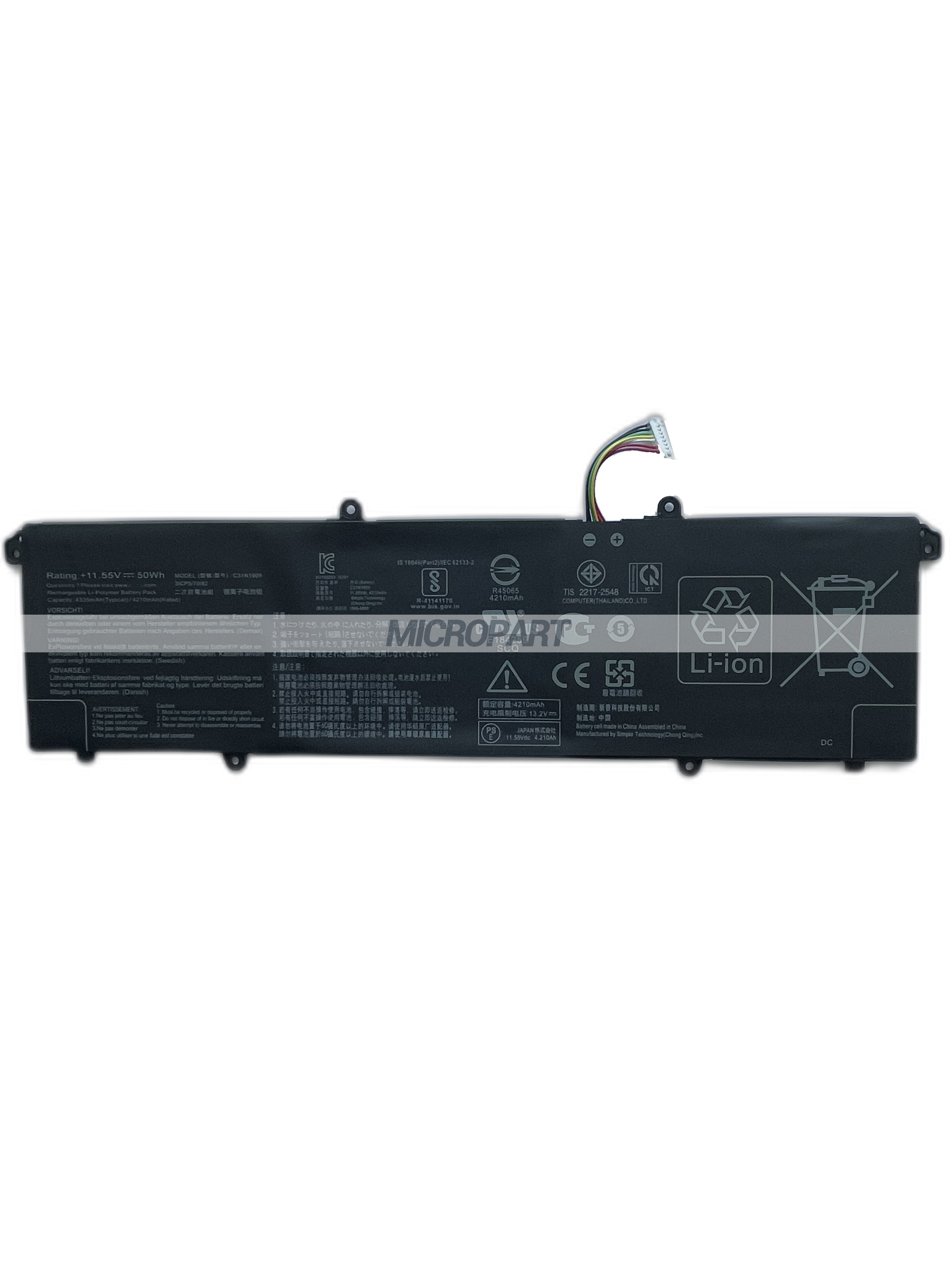 Li-Polymer C31N1905 Battery Replacement for VivoBook S14 S433FL VivoBook S15 S533EQ Laptops