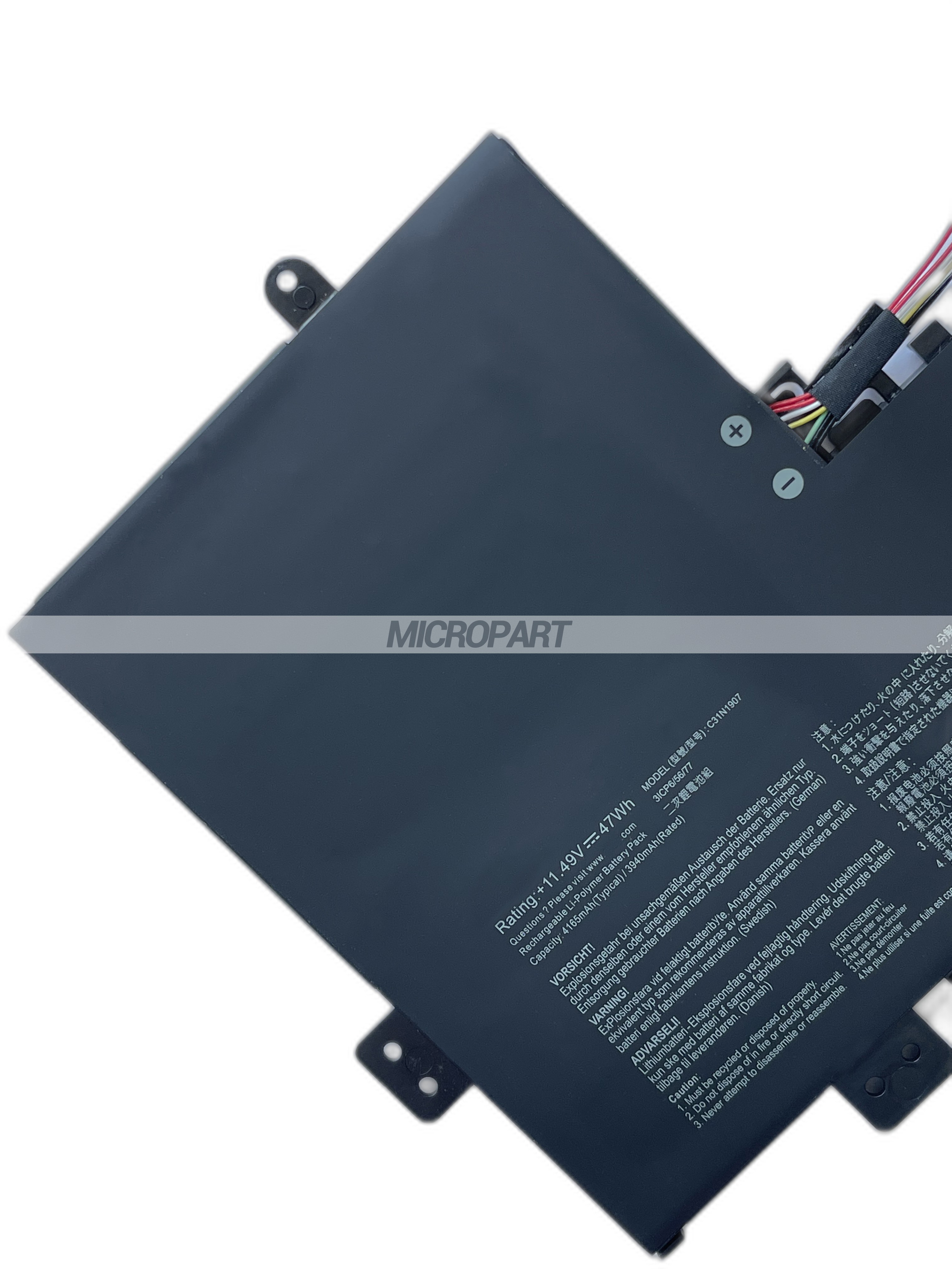 Li-Polymer C31N1907 Battery Replacement for VivoBook 17 F712FA Laptops