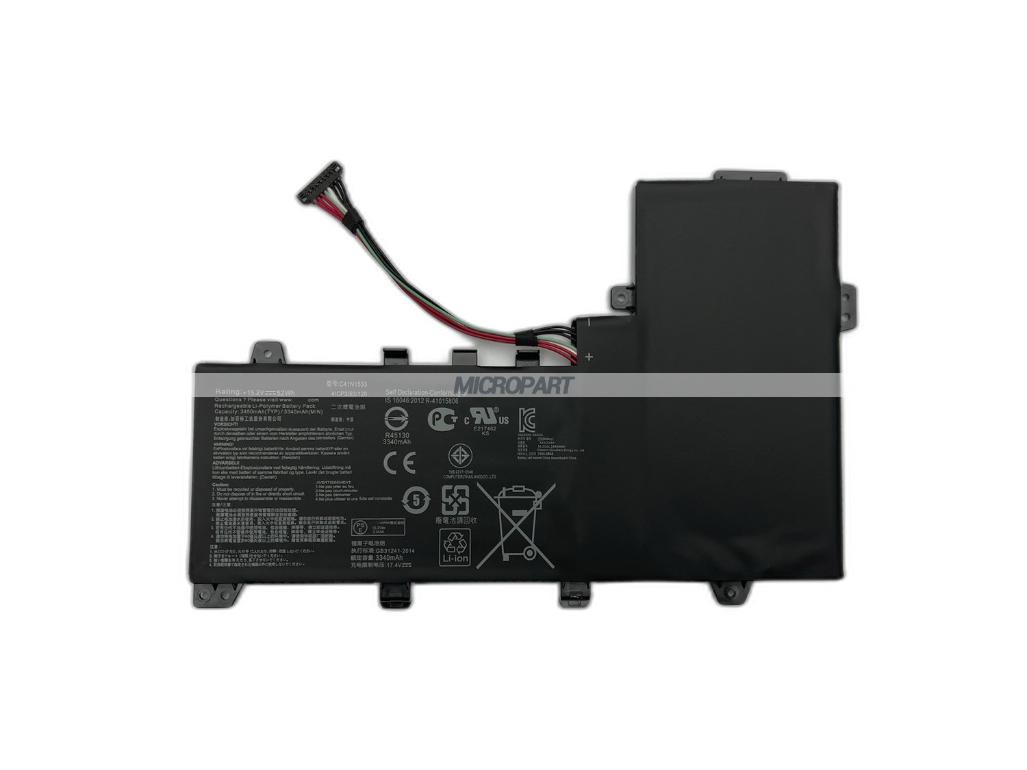 Li-Polymer C41N1533 Battery Replacement for ZenBook Flip UX560UQ ZenBook Flip UX560UX Laptops