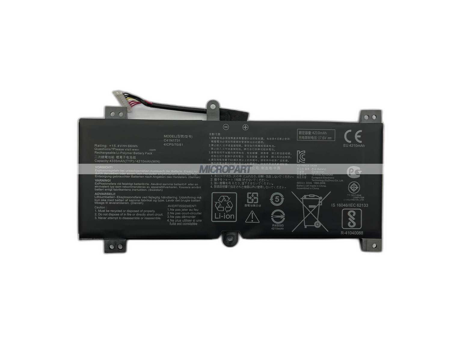 Li-Polymer C41N1731 Battery Replacement for ROG Strix GL504GM ROG Strix GL504GW Laptops