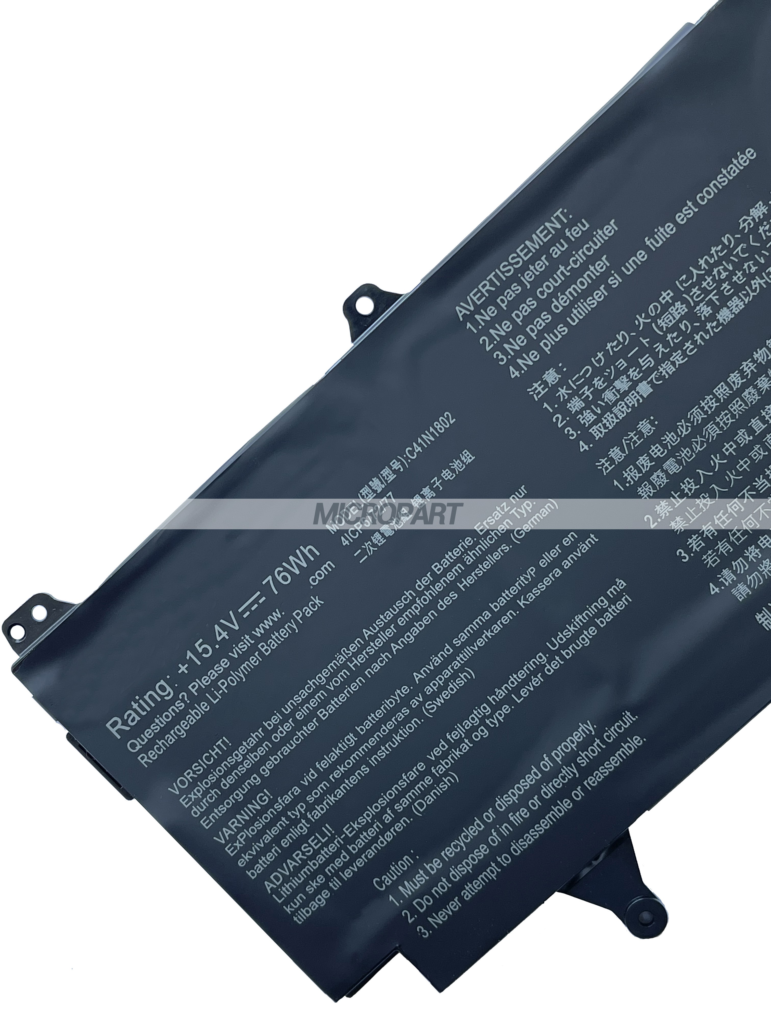 Li-Polymer C41N1802 Battery Replacement for ROG Zephyrus S GX701GVR GX701GWR GX701GXR GX735GVR GX735GWR GX735GXR Laptops