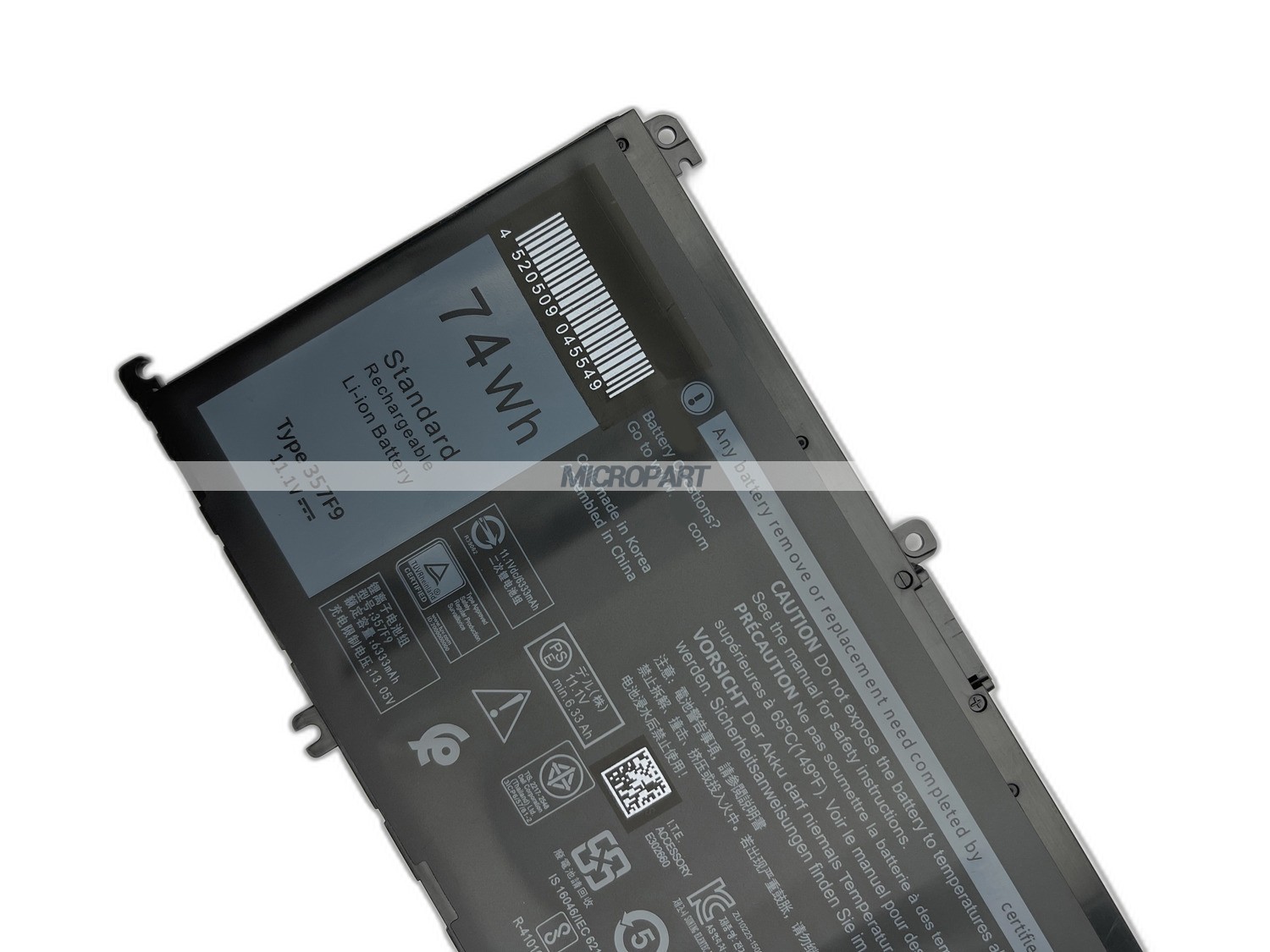 74Wh 357F9 Replacement Laptop Battery for Inspiron 15 7000 Inspiron 15 7559