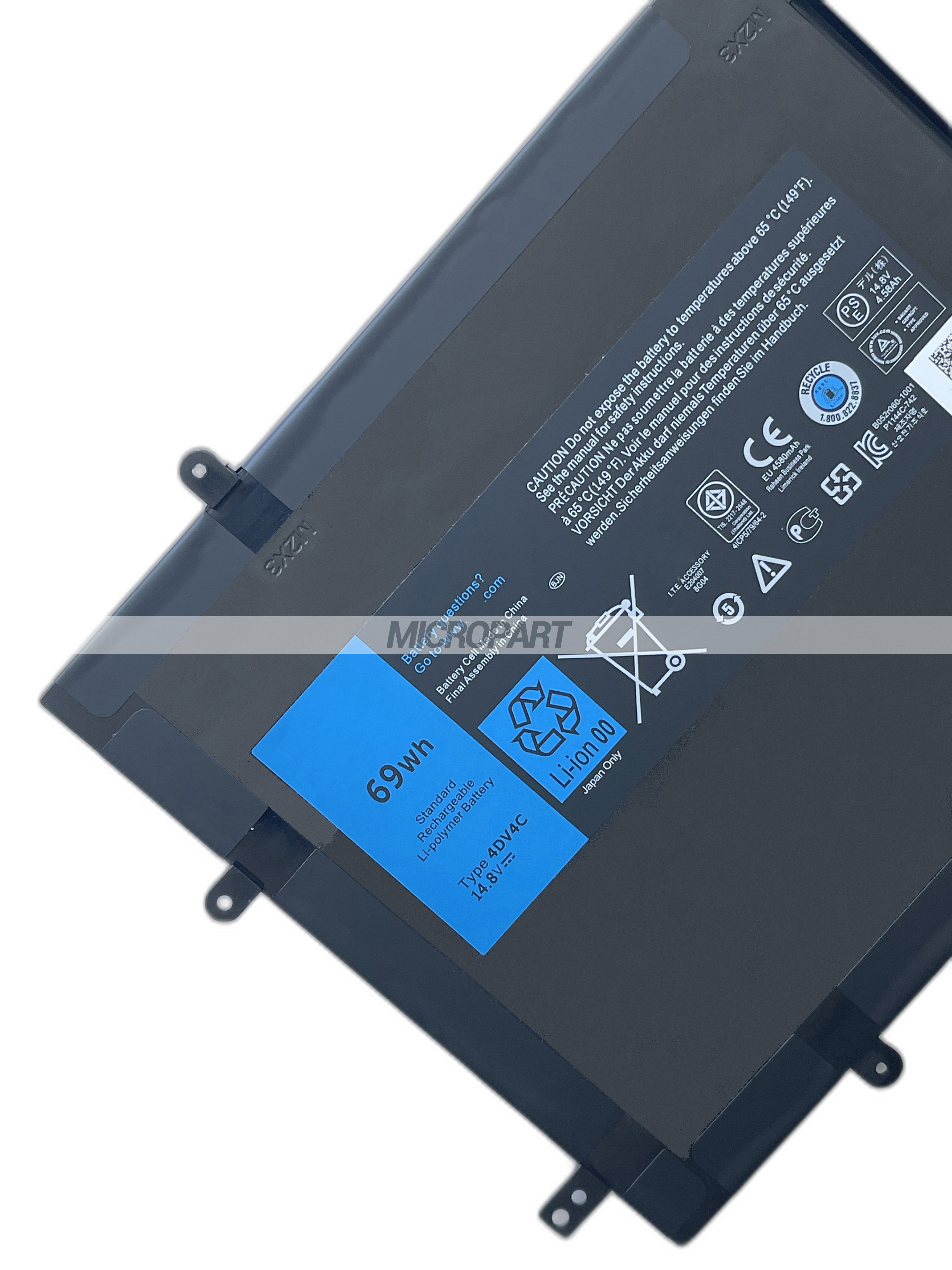 69Wh 4DV4C Replacement Laptop Battery for XPS 18 1810 XPS 18 1820
