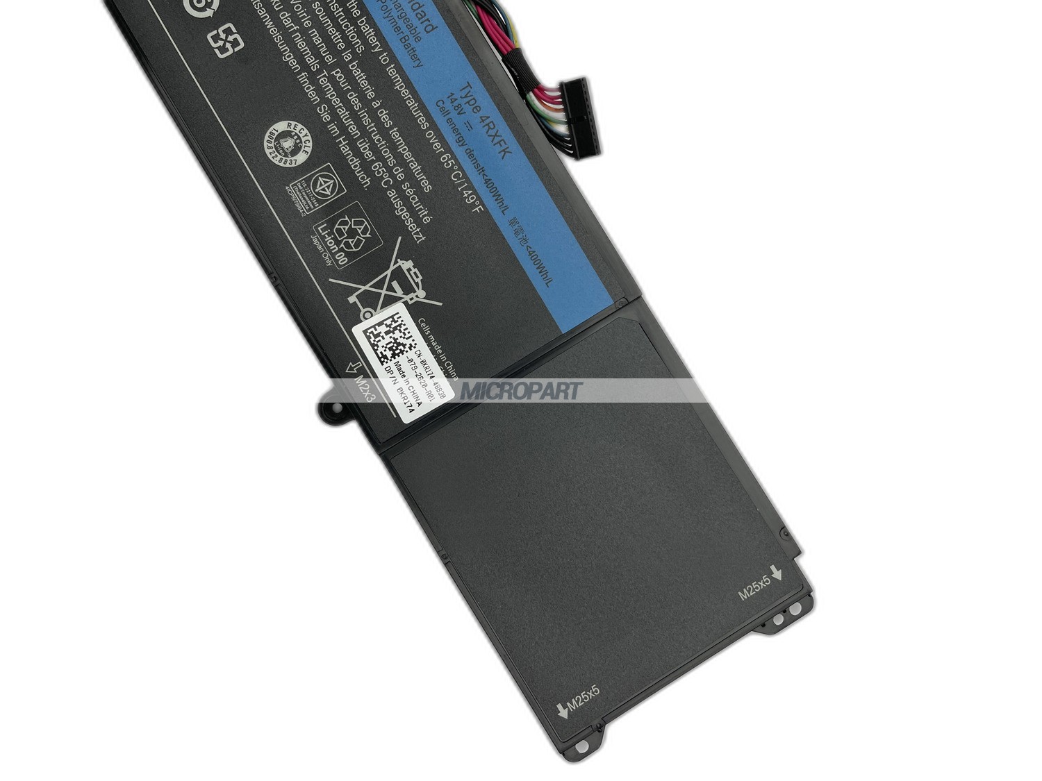 69Wh 4RXFK Replacement Laptop Battery for XPS 14 L421X