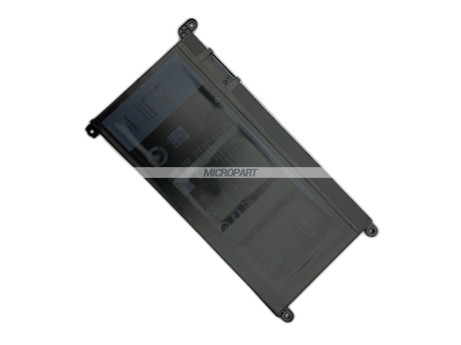 42Wh 51KD7 Replacement Laptop Battery for Latitude 11 3180 Latitude 11 3189