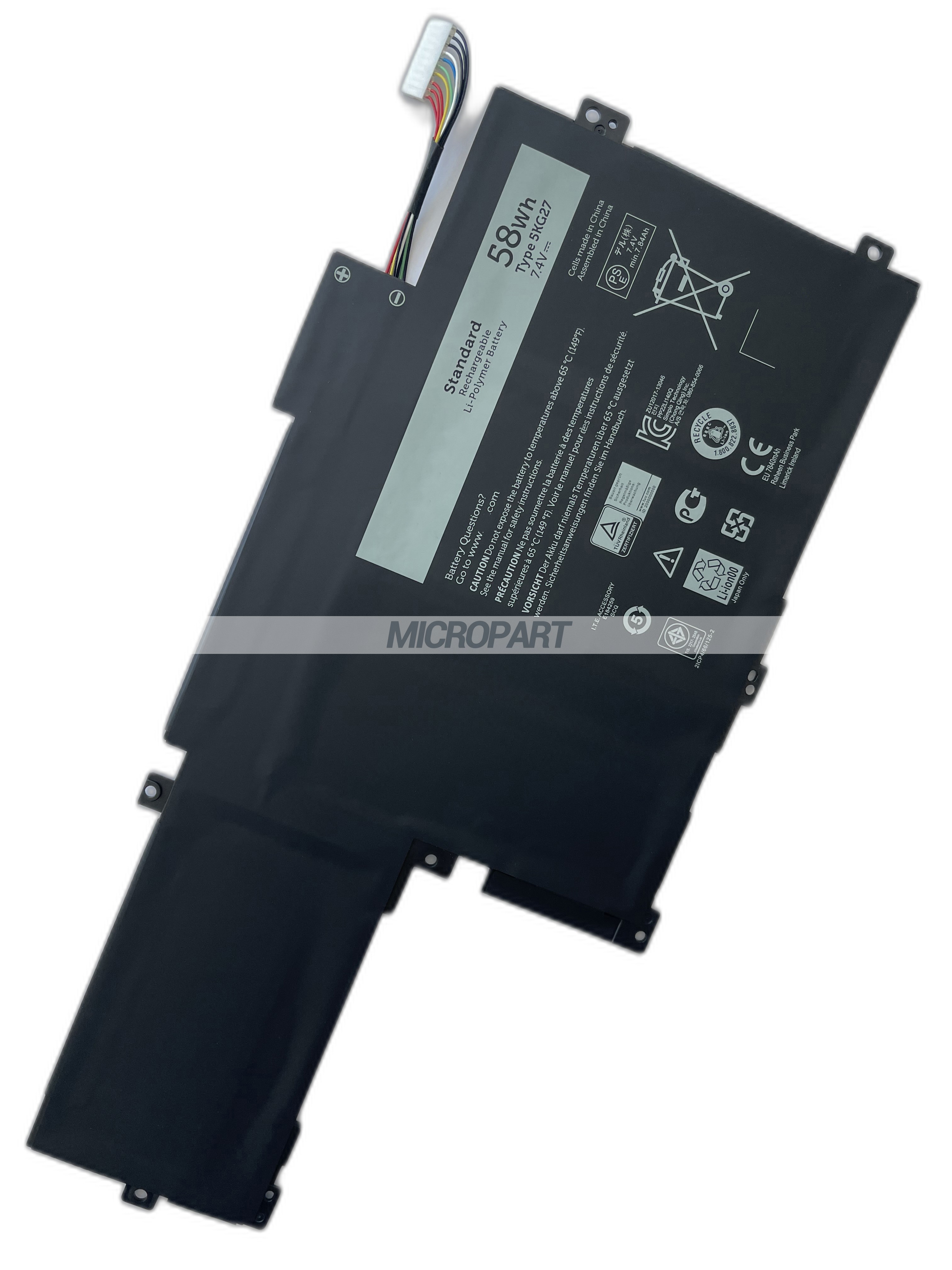 58Wh 5KG27 Replacement Laptop Battery for Inspiron 14 7437