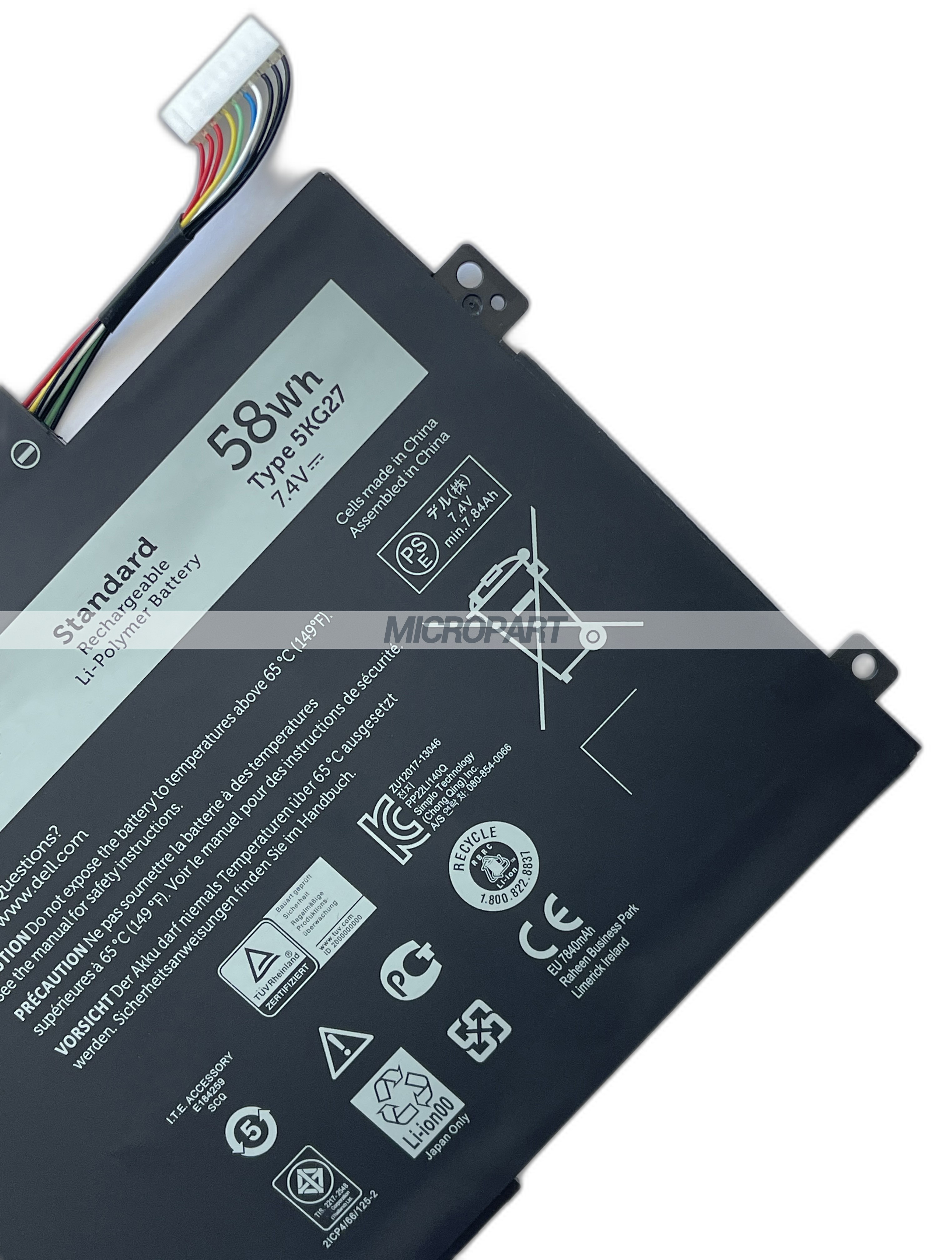 58Wh 5KG27 Replacement Laptop Battery for Inspiron 14 7437