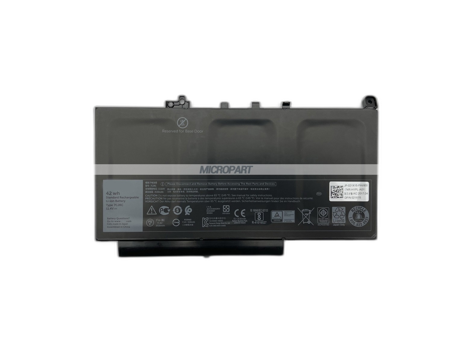 42Wh 7CJRC Replacement Laptop Battery for Latitude 12 E7270 Latitude 12 E7470
