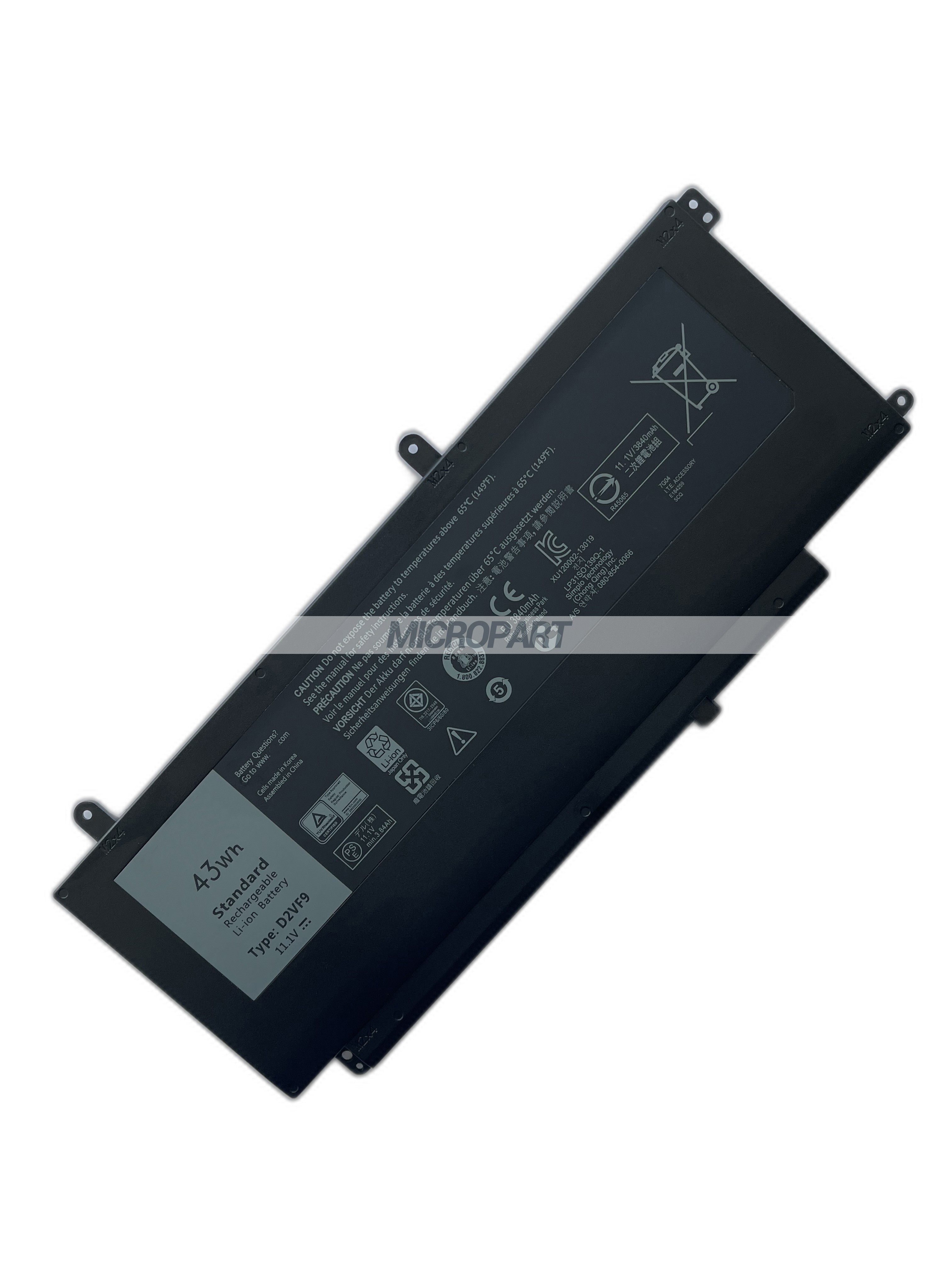 43Wh D2VF9 Replacement Laptop Battery for Inspiron 15 7547 Inspiron 15 7548 Vostro 14 5459