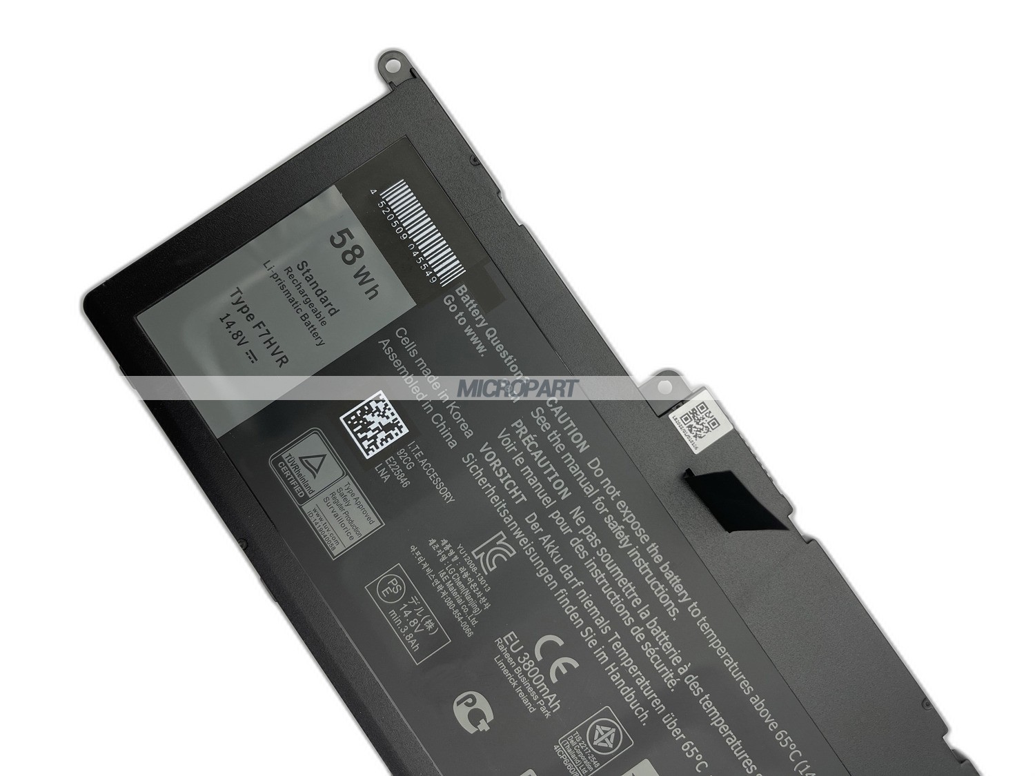 58Wh F7HVR Replacement Laptop Battery for Inspiron 14 7437 Inspiron 15 7537 Insprion 17 7737 7746