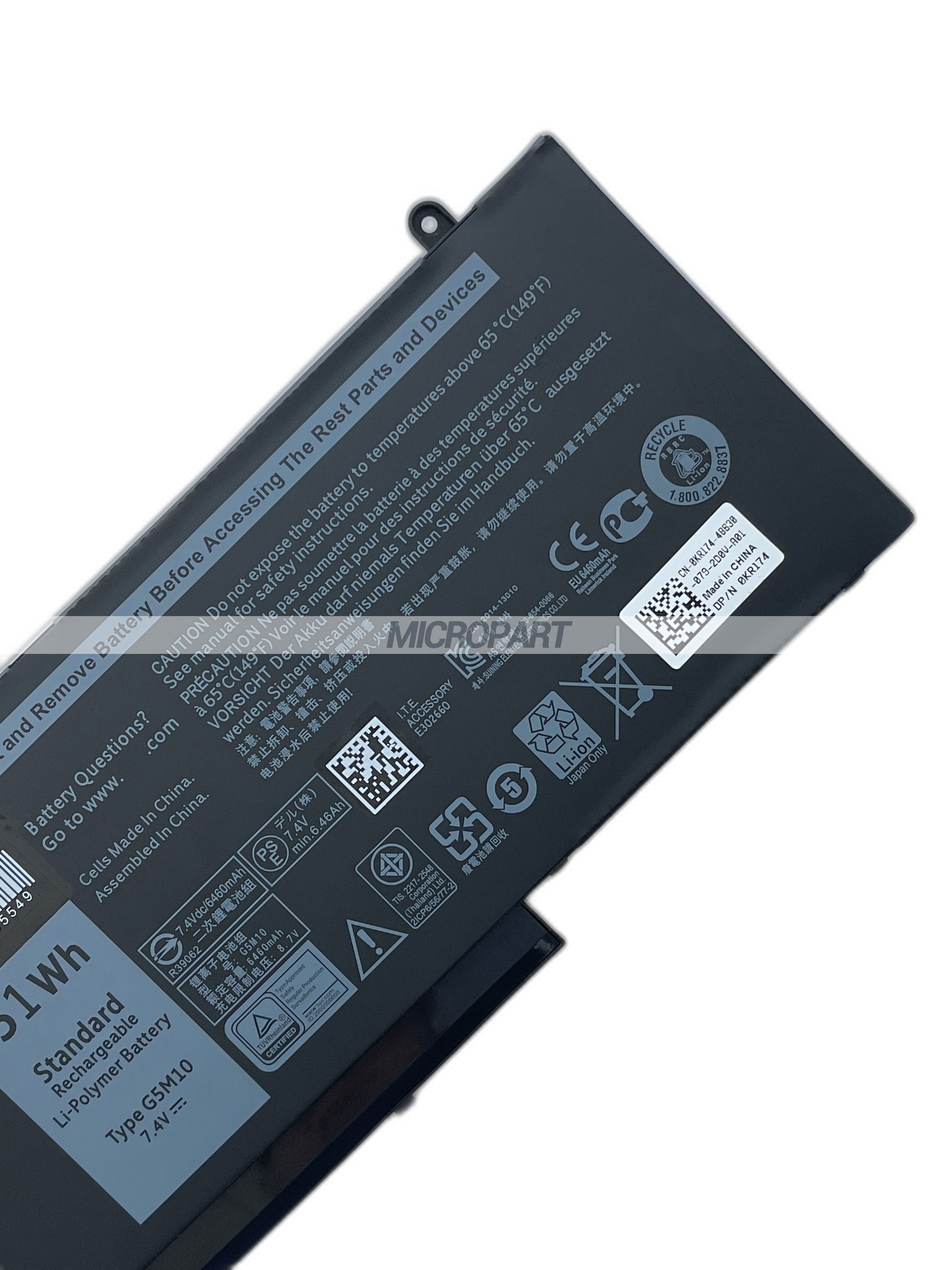 51Wh G5M10 Replacement Laptop Battery for Latitude 3550 Latitude E3450 E3550 E5450 E5550