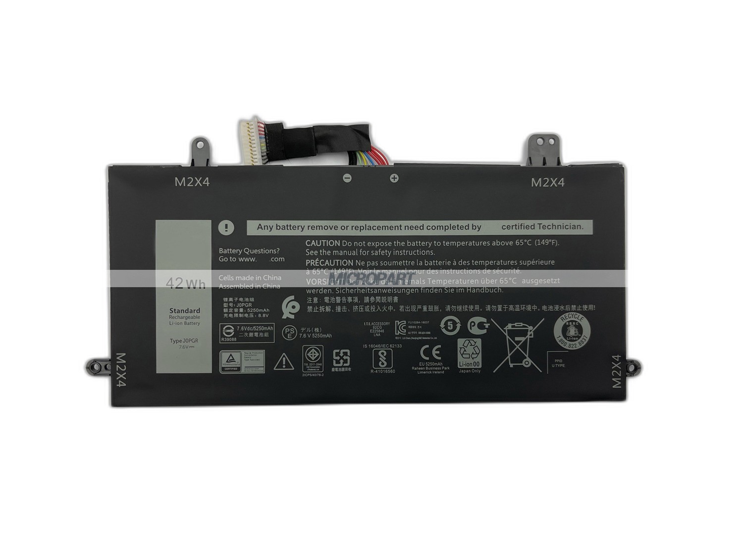 42Wh J0PGR Replacement Laptop Battery for Latitude 12 5285 Latitude 12 5290