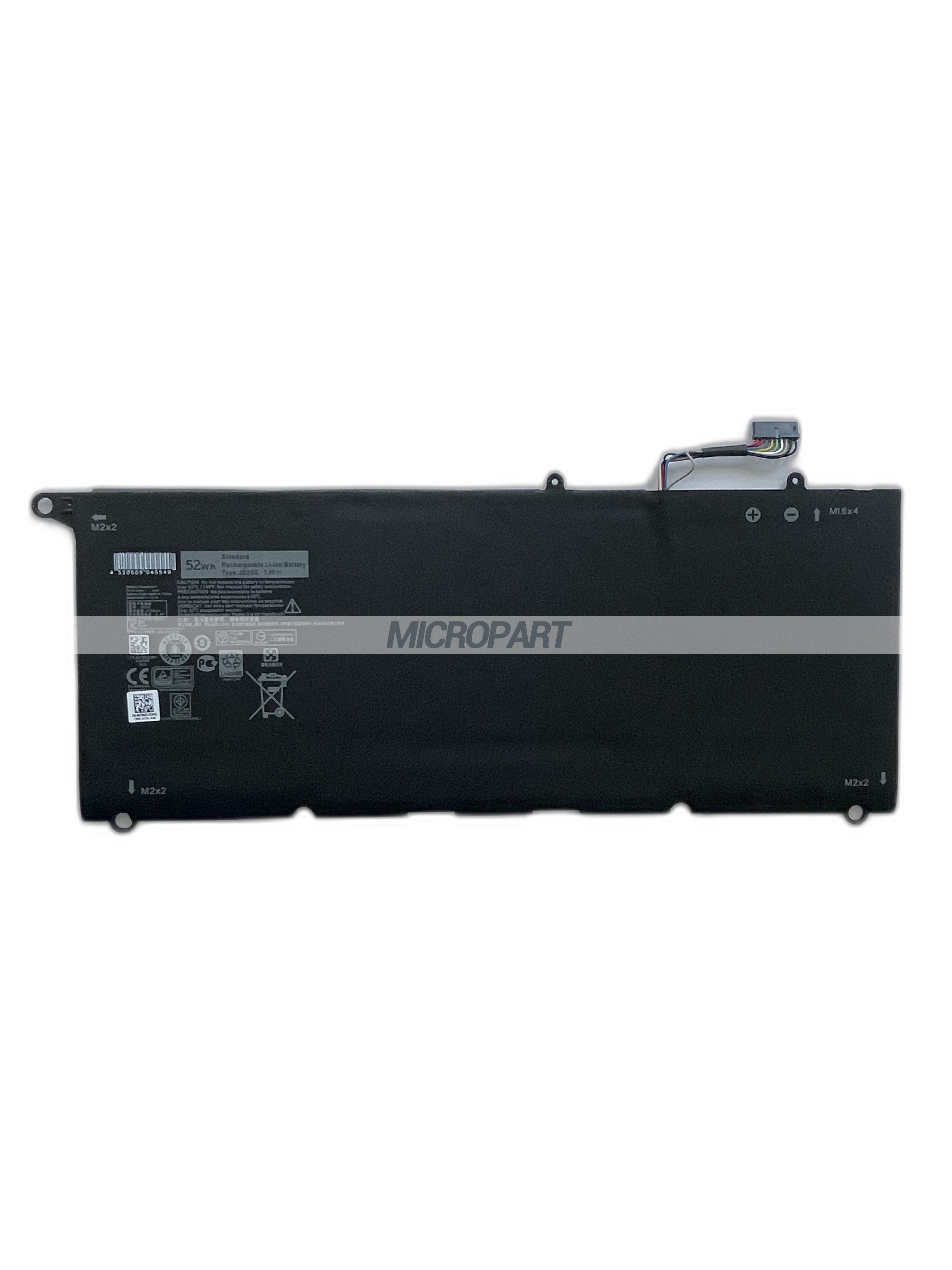 52Wh JD25G Replacement Laptop Battery for XPS 13 9343 XPS 13 9350