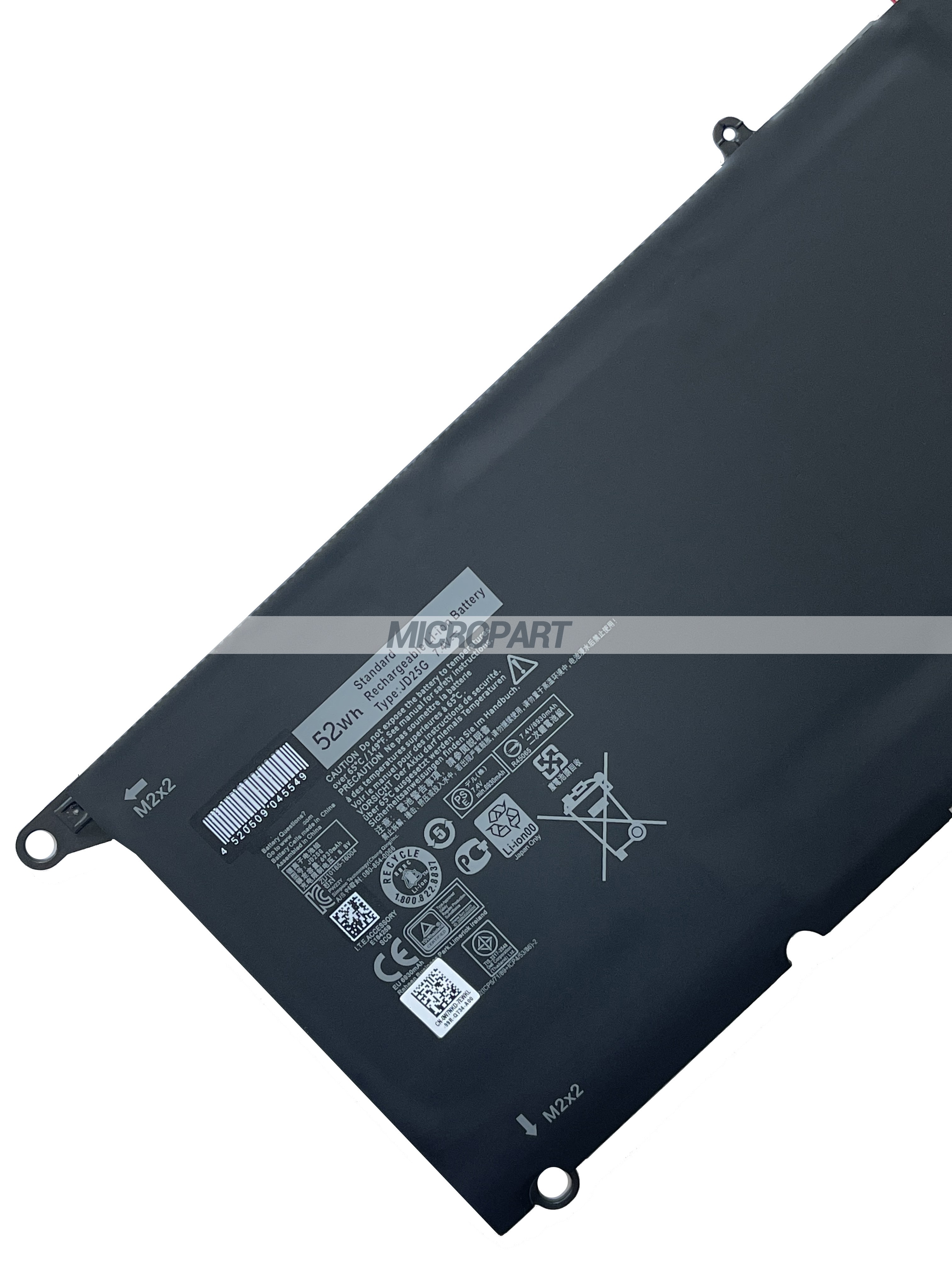 52Wh JD25G Replacement Laptop Battery for XPS 13 9343 XPS 13 9350