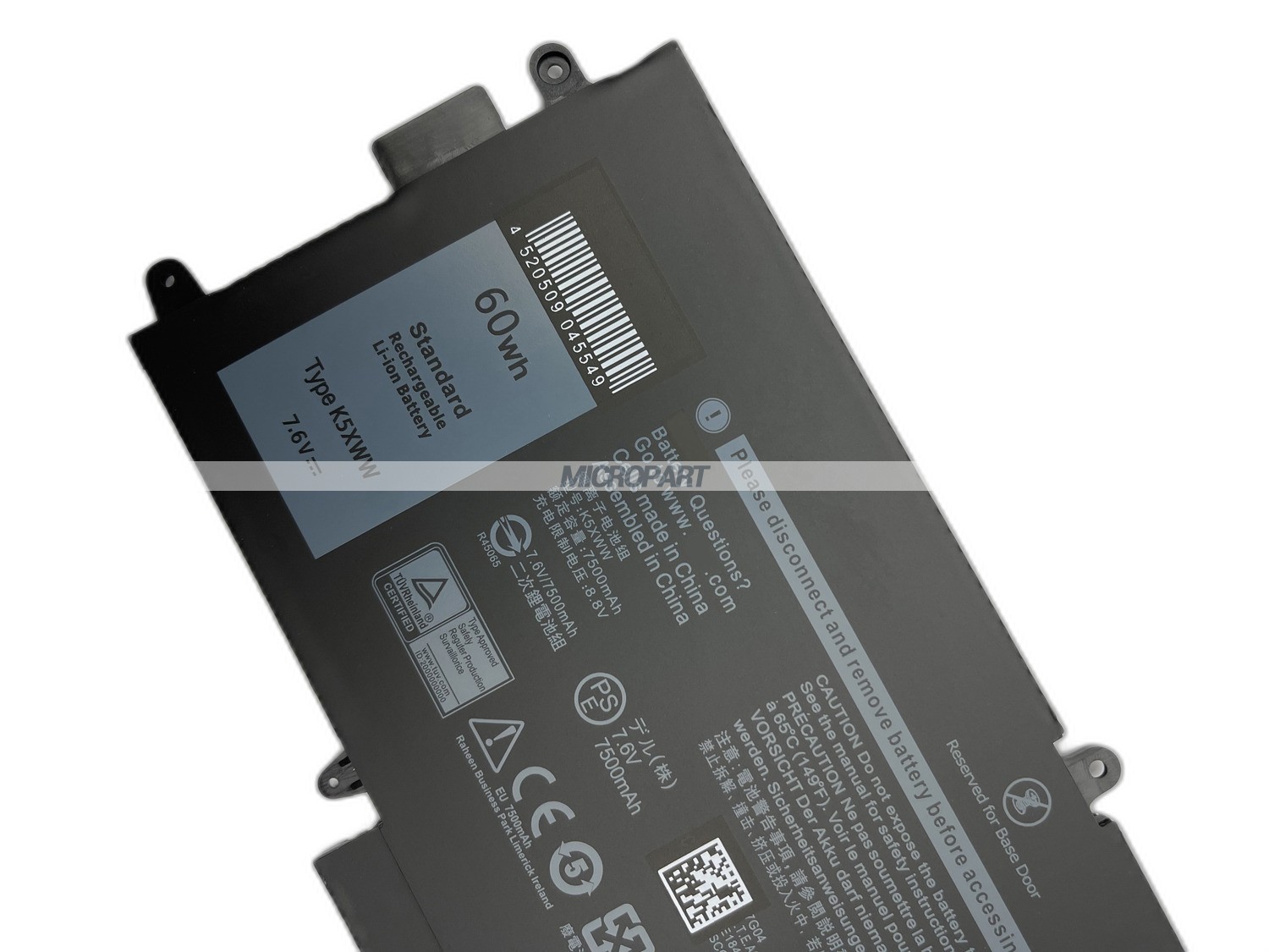 60Wh K5XWW Replacement Laptop Battery for Latitude 12 5289 Latitude 13 7389 Latitude 13 7390
