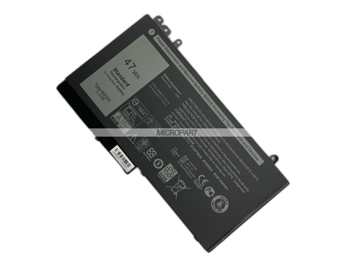 47Wh NGGX5 Replacement Laptop Battery for Latitude E5270 Latitude E5470 Latitude E5570