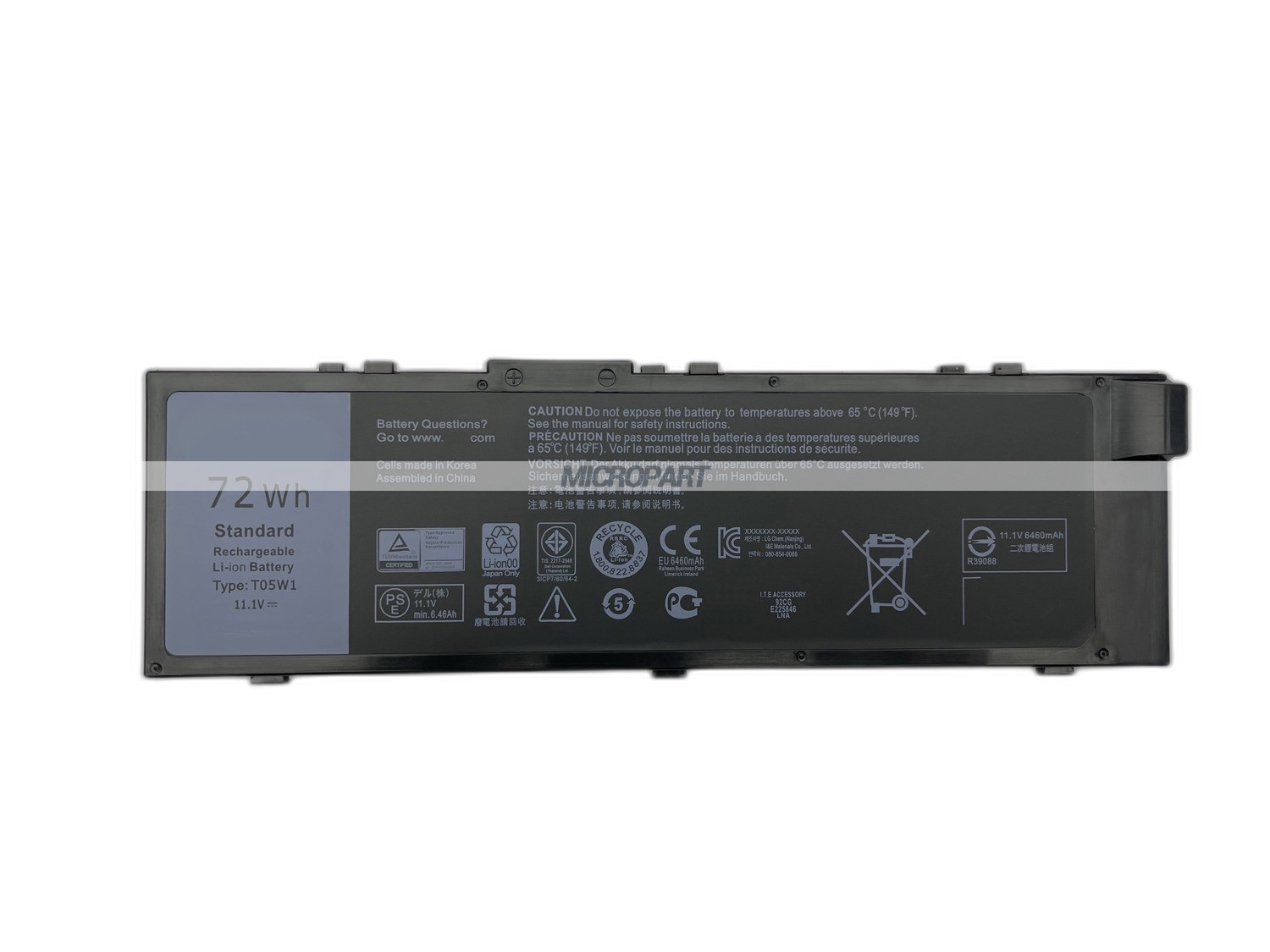 72Wh T05W1 Replacement Laptop Battery for Precision 15 7510 7520 Precision 17 7710 7720