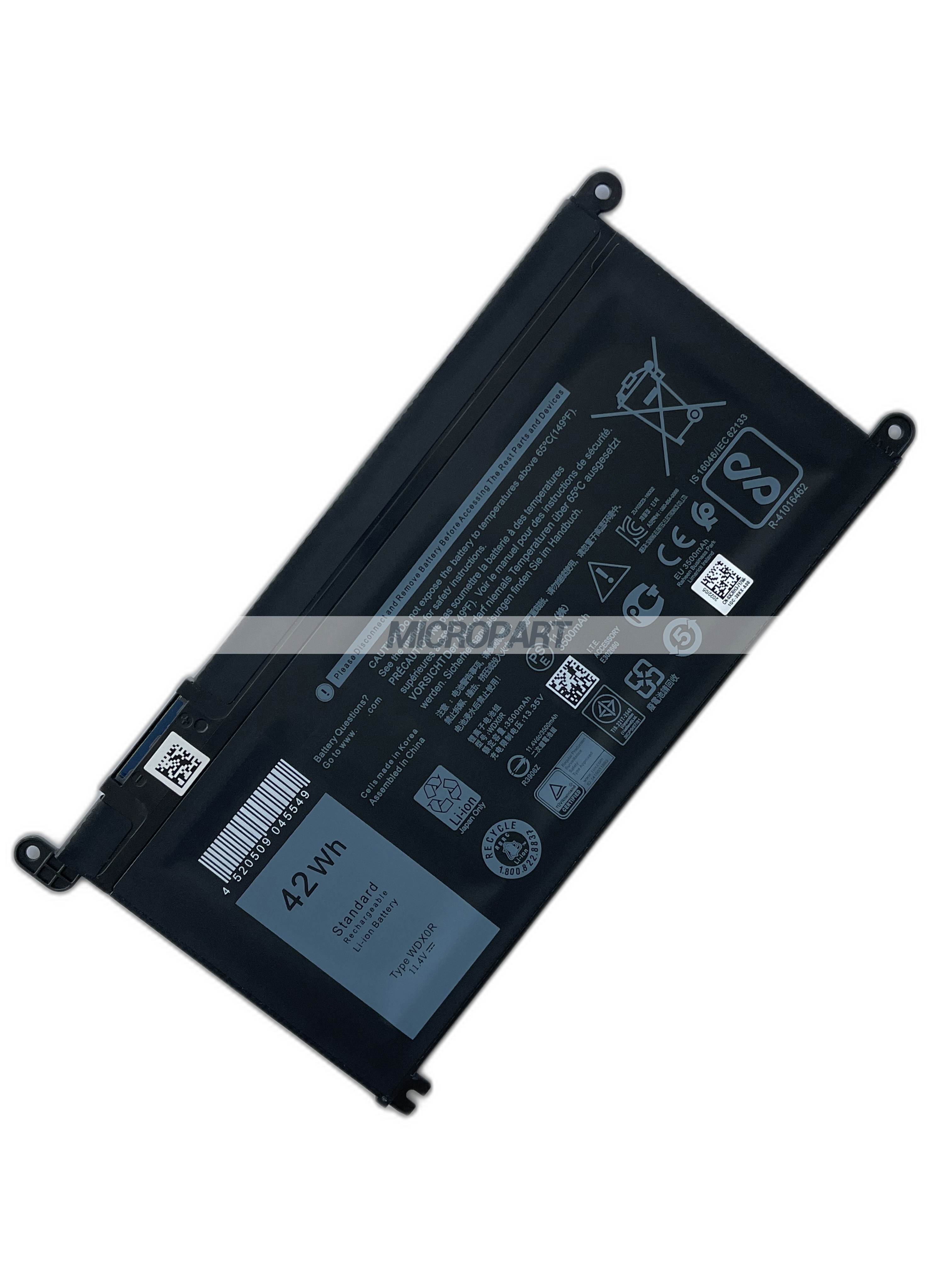 42Wh WDX0R Replacement Laptop Battery for Inspiron 13 7368 7378 Inspiron 15 7560 7569 Inspiron 17 5765 5767