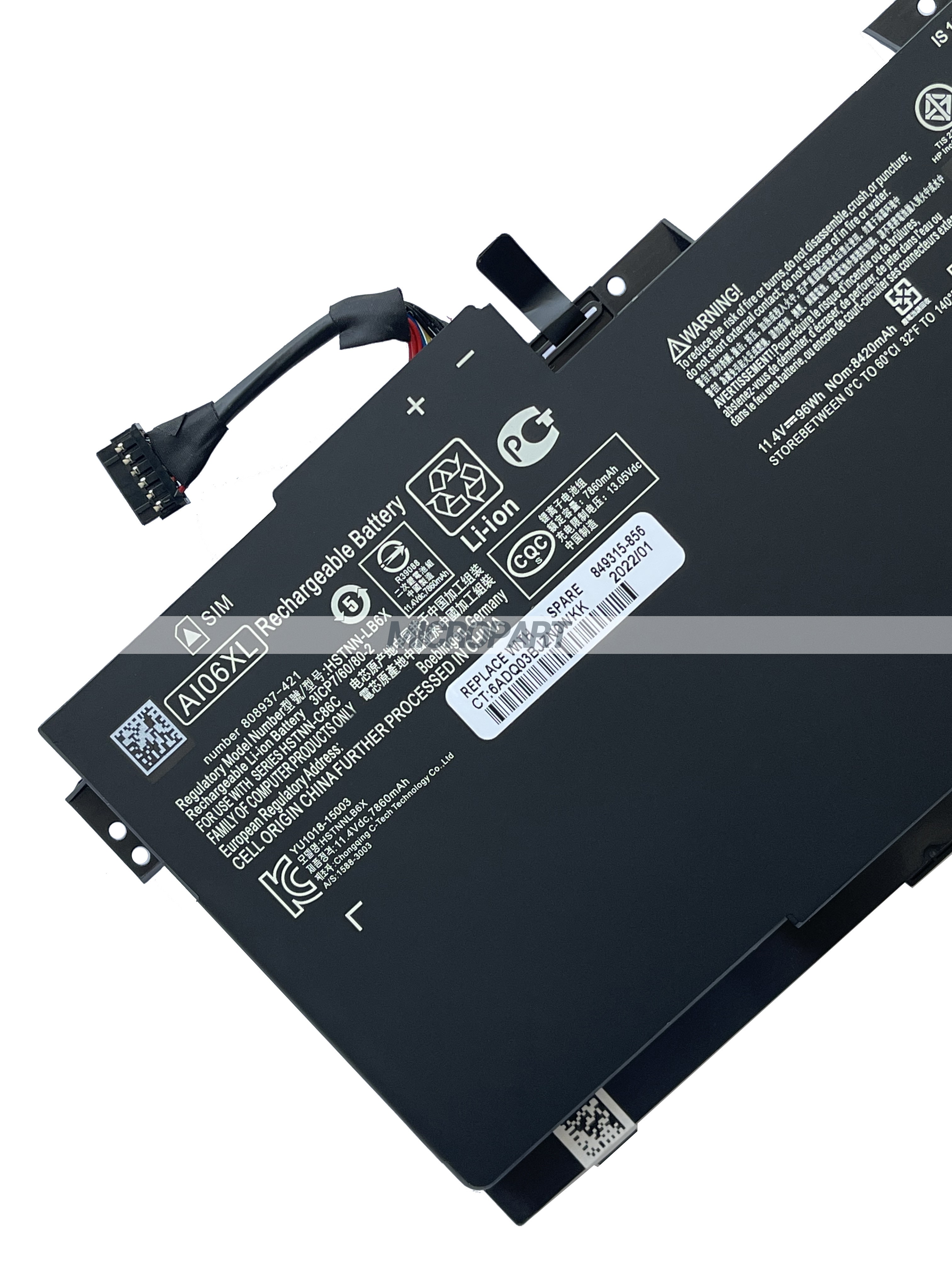 AI06XL 808397-421 HSTNN-C86C Laptop Battery Replacement for ZBook 17 G3 Series