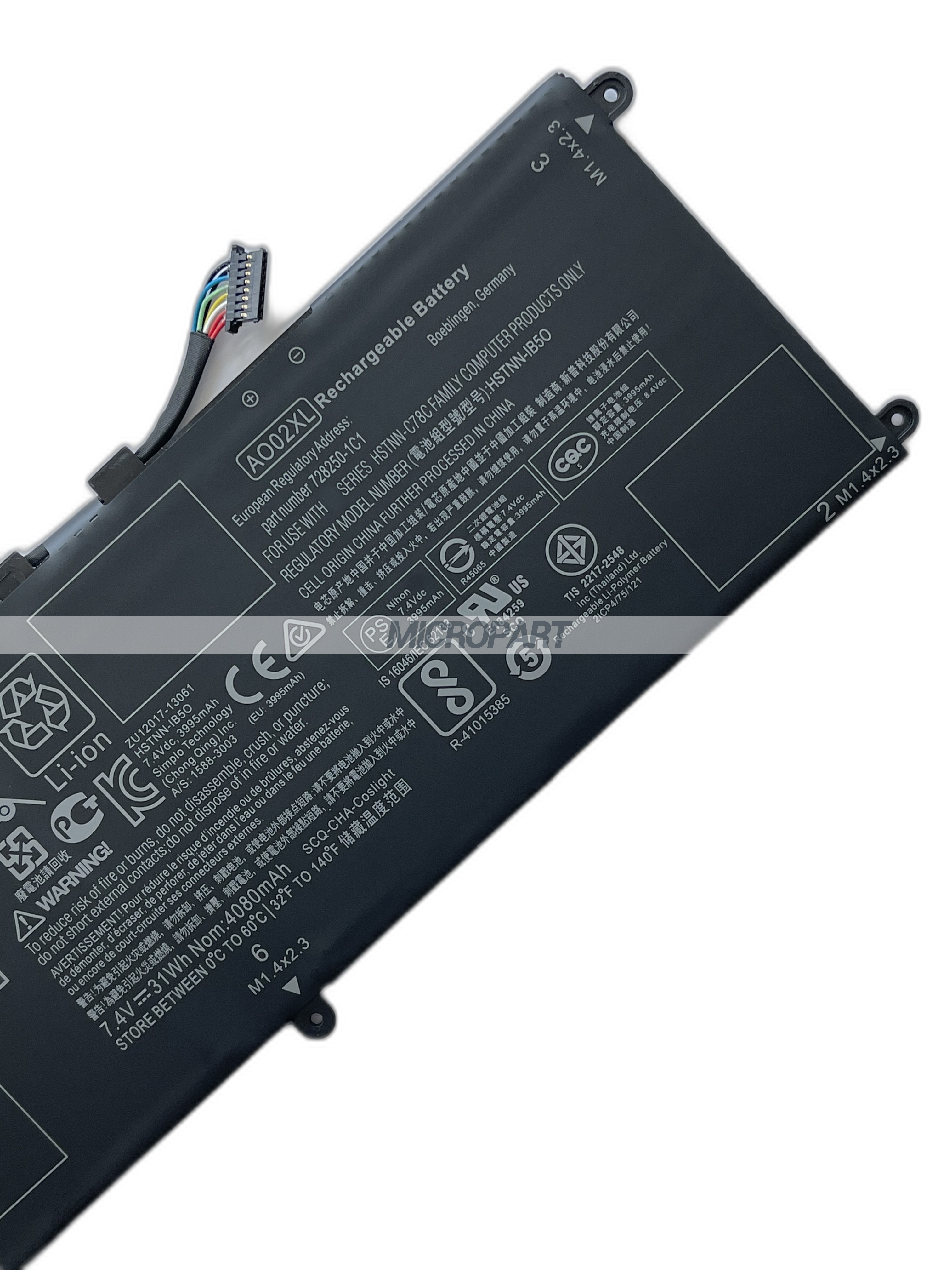 AO02XL 728250-1C1 HSTNN-LB5O Laptop Battery Replacement for ElitePad 1000 ElitePad 1000 G2