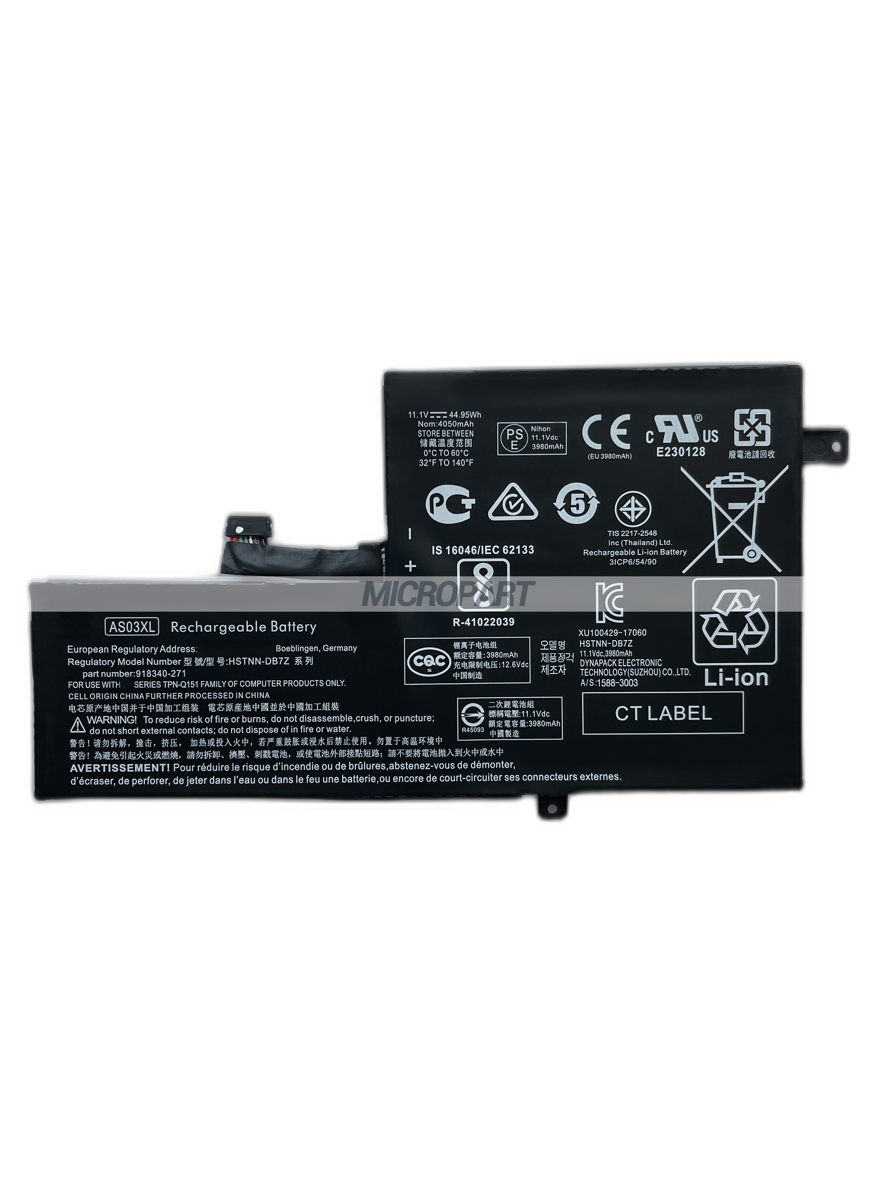 AS03XL 918340-271 HSTNN-IB7W Laptop Battery Replacement for Chromebook 11 G5 EE