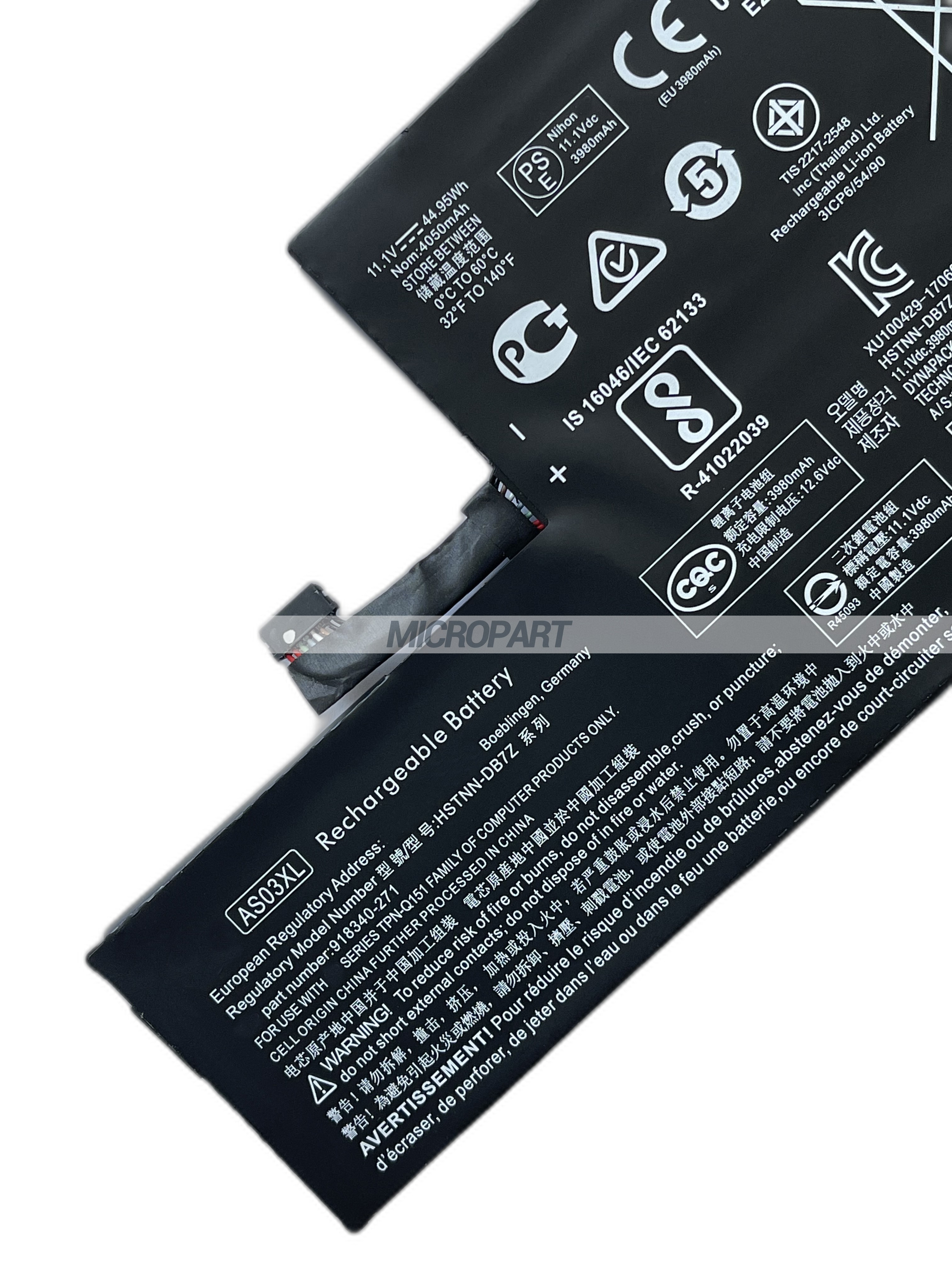 AS03XL 918340-271 HSTNN-IB7W Laptop Battery Replacement for Chromebook 11 G5 EE