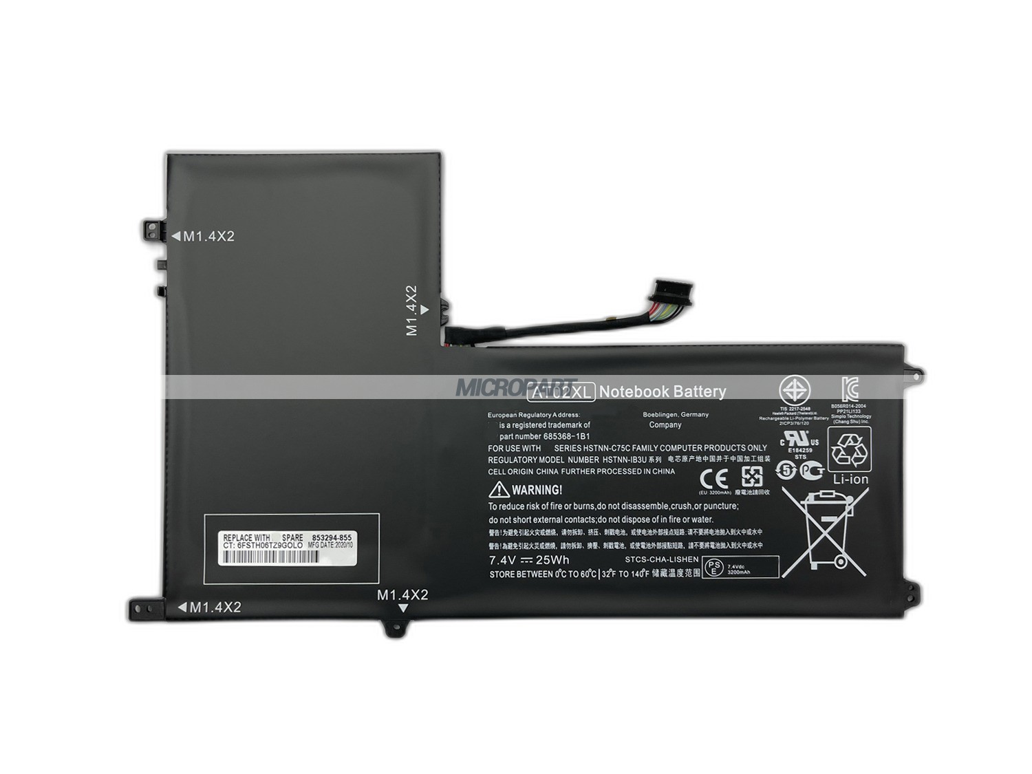 AT02XL 685368-1B1 HSTNN-IB3U Laptop Battery Replacement for ElitePad 900 ElitePad 900 G1