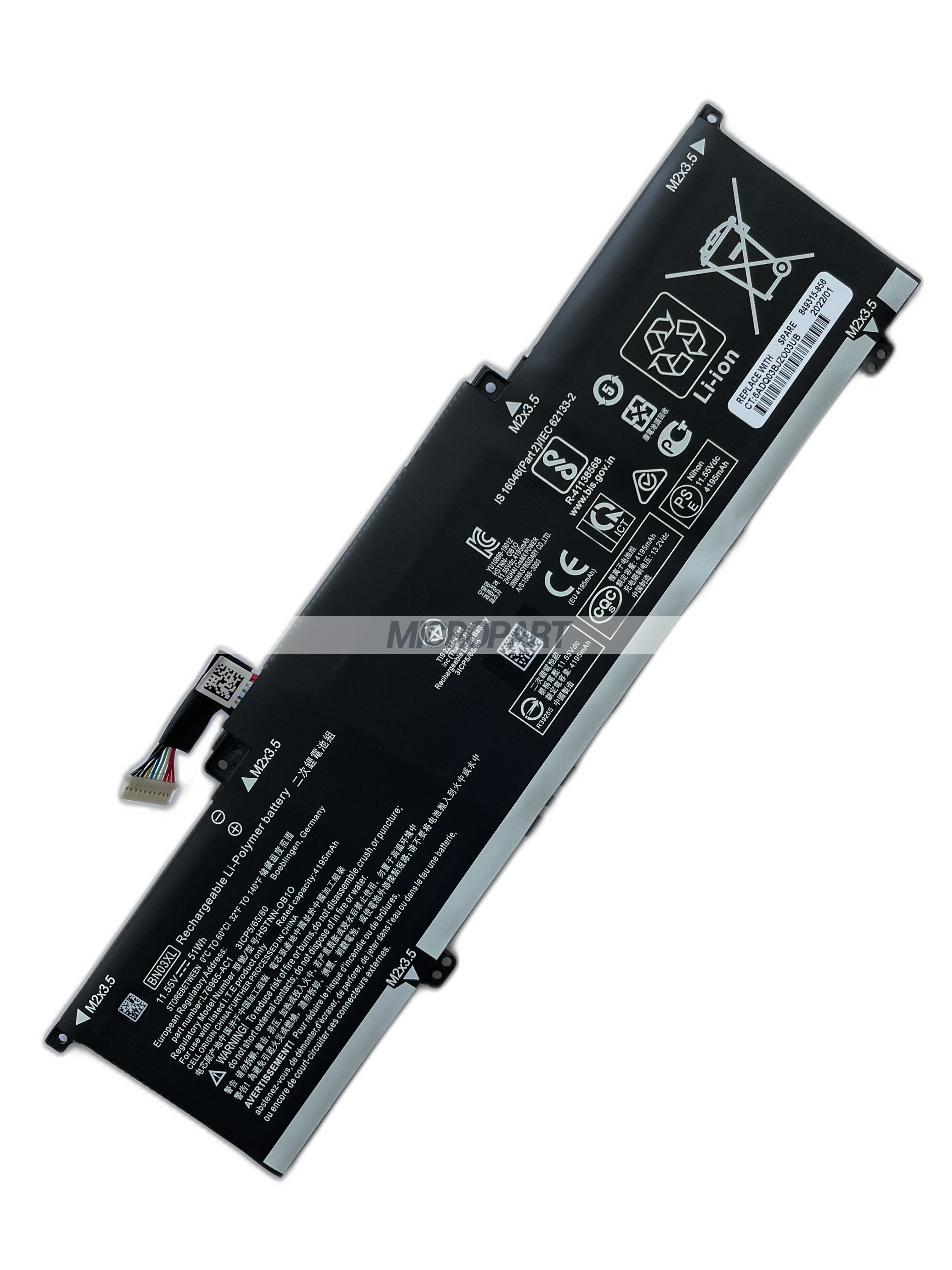 BN03XL L76965-AC1 HSTNN-OB1O Laptop Battery Replacement for Envy x360 13.3 inch