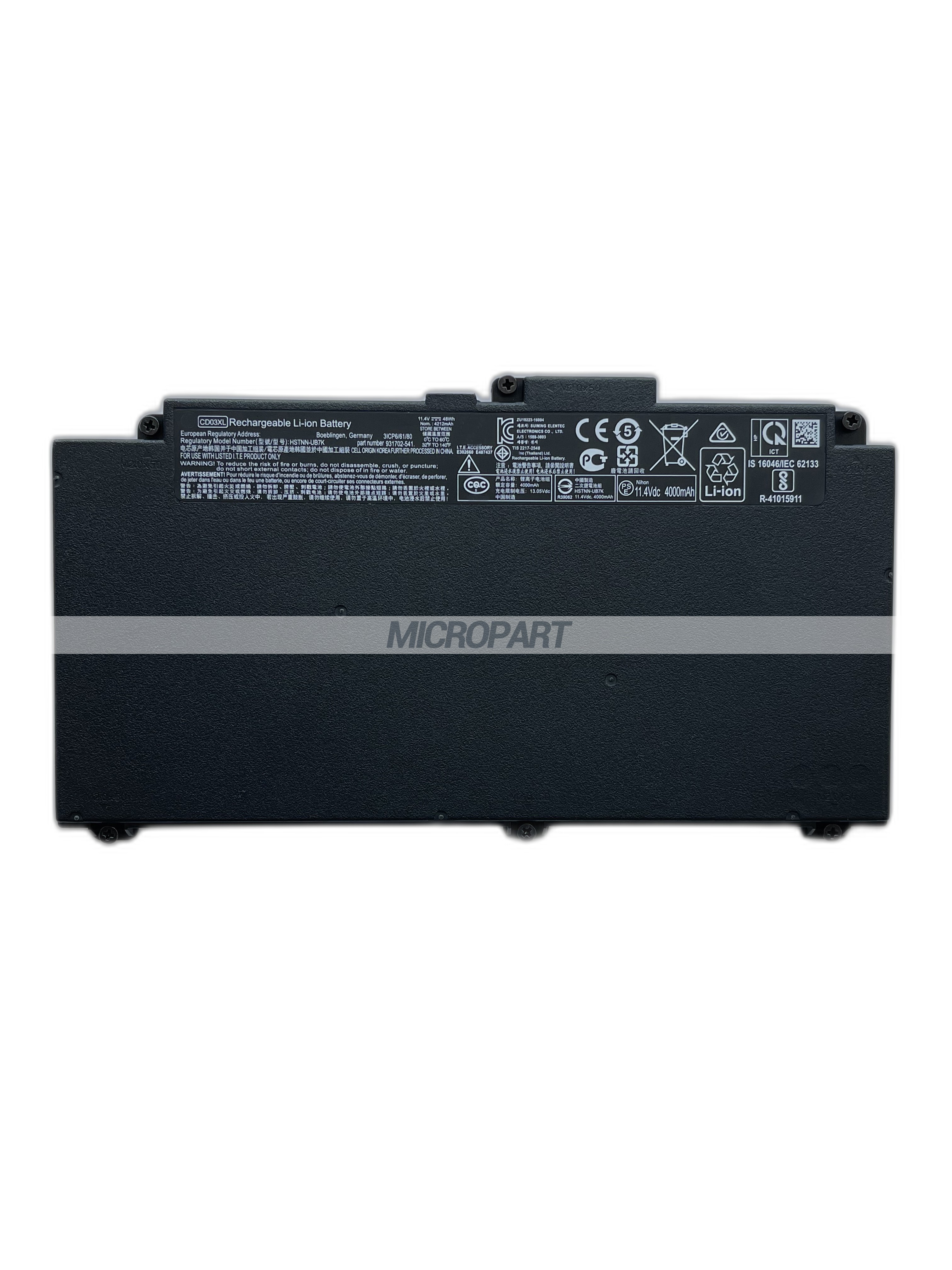 CD03XL 931702-541 HSTNN-UB7K Laptop Battery Replacement for ProBook 645 G4 ProBook 650 G4