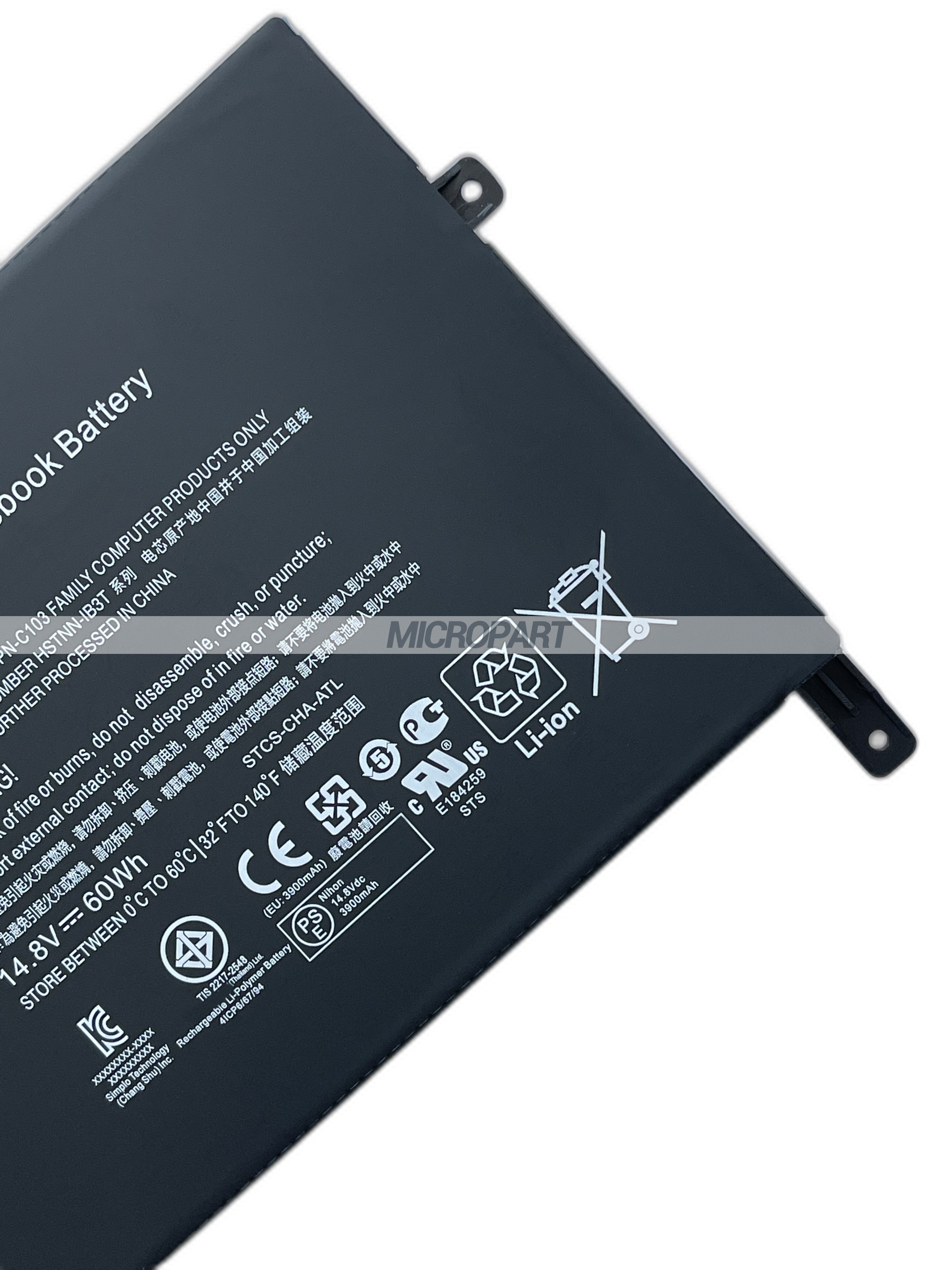 EG04XL 681881-171 HSTNN-IB3T Laptop Battery Replacement for Envy Sleekbook 6 Series