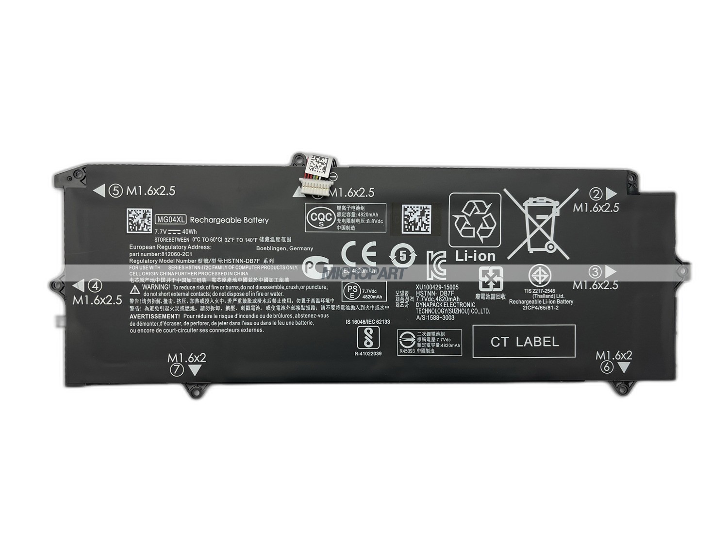 MG04XL 812060-2C1 HSTNN-DB7F Laptop Battery Replacement for Elite x2 1012 Elite x2 1012 G1