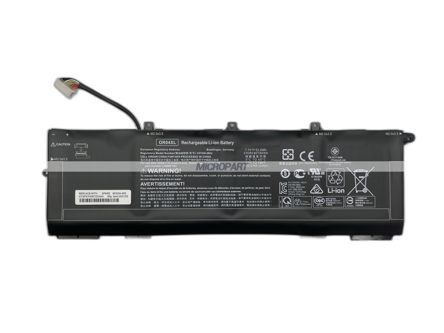 OR04XL HSTNN-IB8U L34209-1B1 Laptop Battery Replacement for EliteBook x360 830 G5 EliteBook x360 830 G6