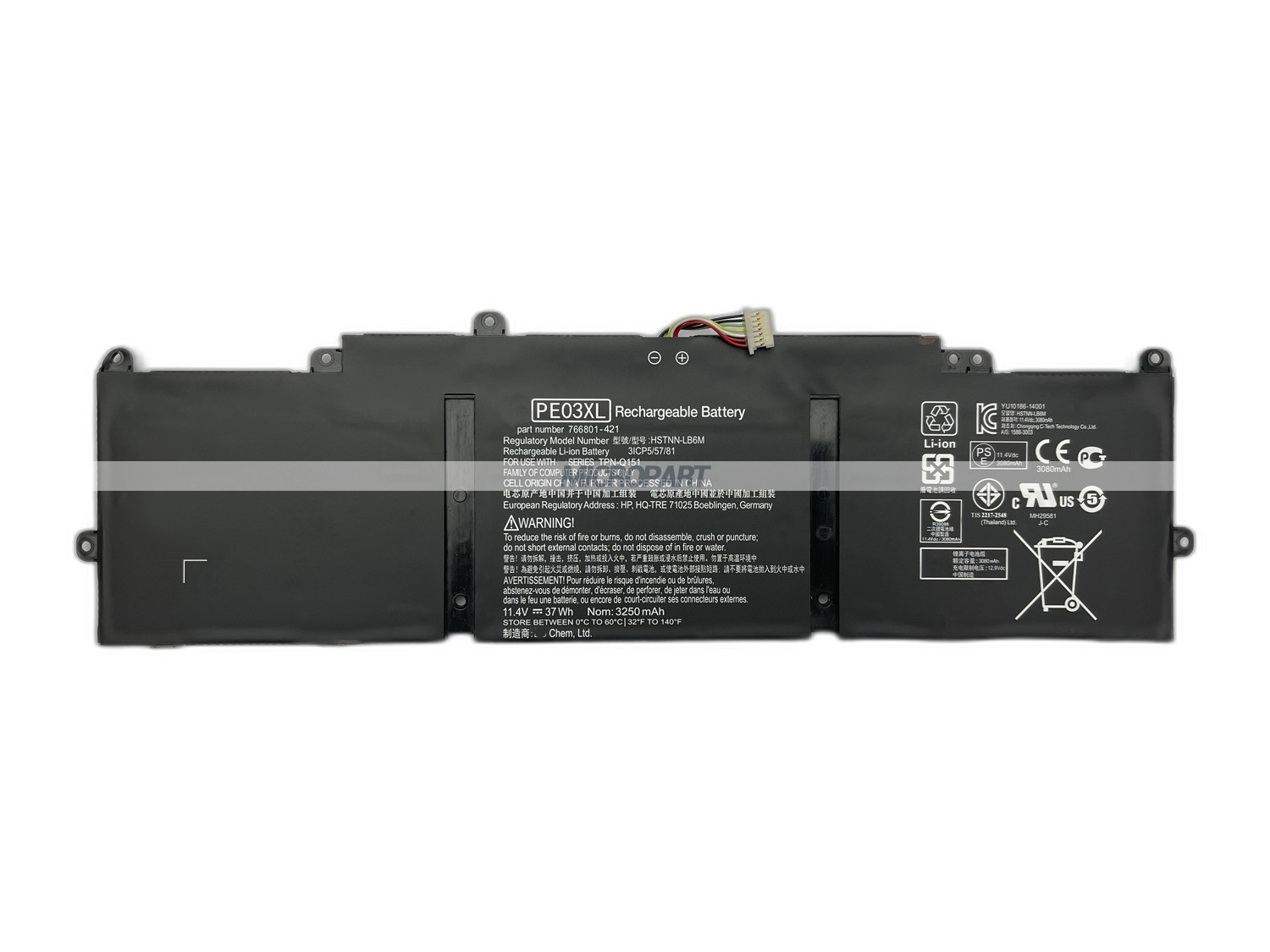 PE03XL 766801-421 HSTNN-LB6M TPN-Q151 Laptop Battery Replacement for ChromeBook 11 G3 ChromeBook 11 G4