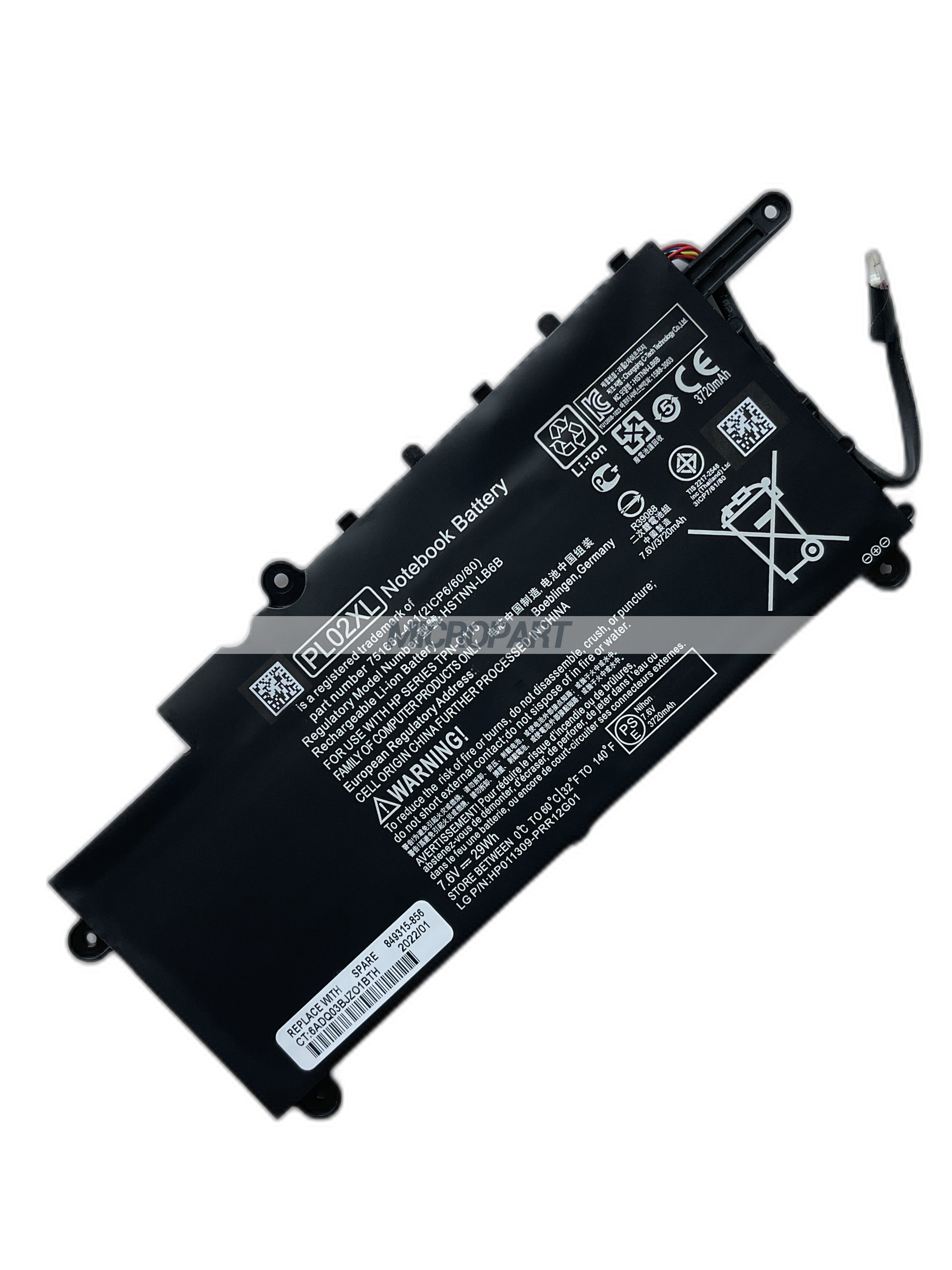 PL02XL 751681-421 HSTNN-LB6B Laptop Battery Replacement for Pavilion x360 11-n Series