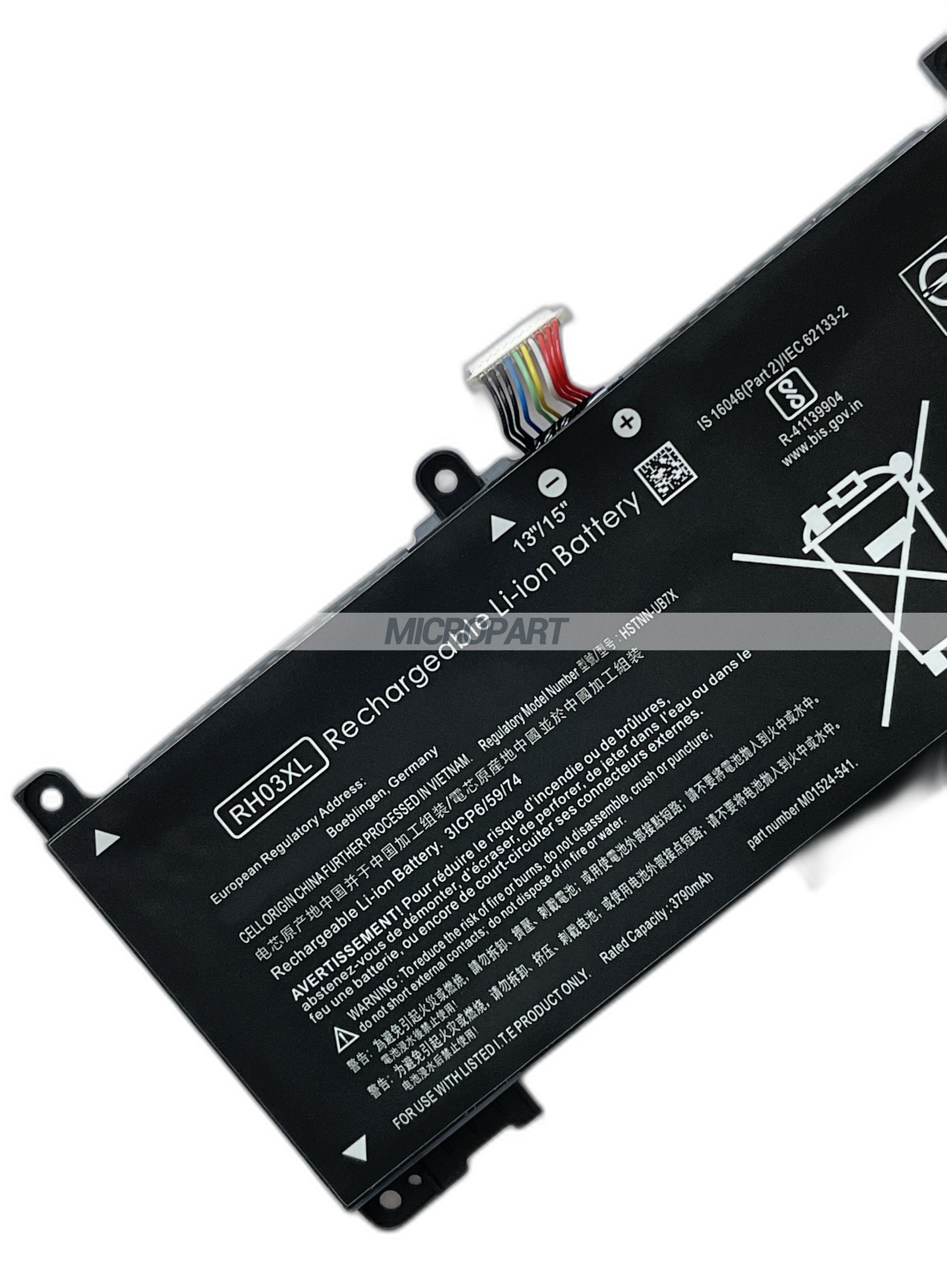 RH03XL M01524-541 HSTNN-UB7X Laptop Battery Replacement for ProBook 430 G8 440 G8 445 G8 450 G8 630 G8 640 G8 650 G8
